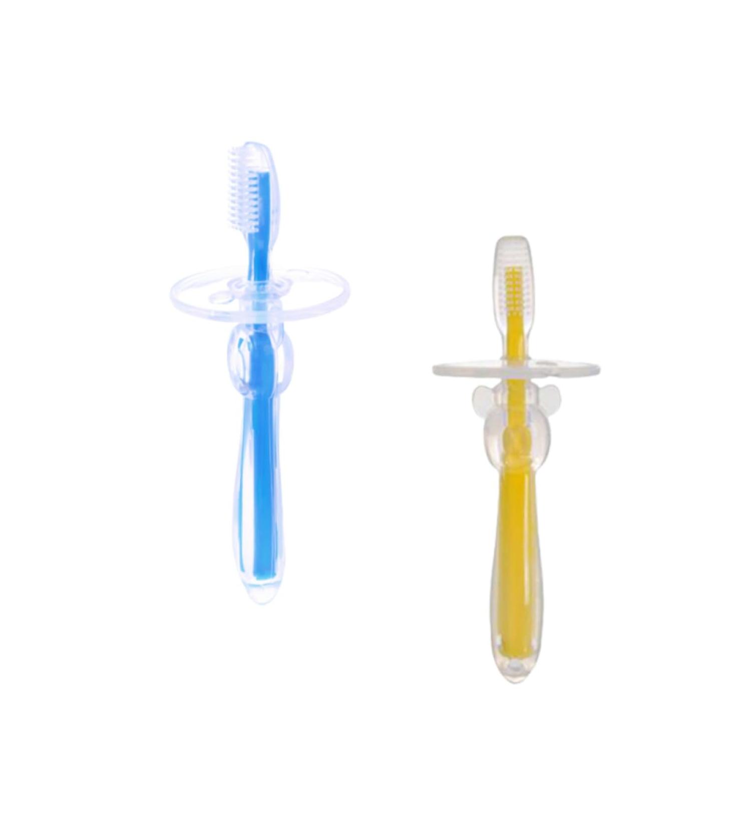 Buy Gatuida 2-Pack Silicone Toothbrushes for Toddlers | Soft & Safe Children's Dental Accessories for Milk Teeth - Buy Online on GoSupps.com