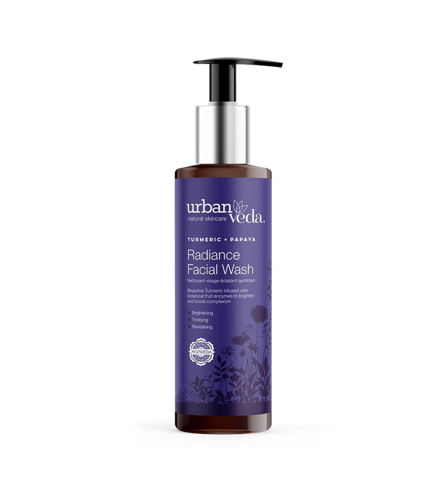 Urban Veda Radiance Facial Wash - Sulfate Free Vegan Cleanser for Dry & Dull Skin | Brightening & Revitalizing | 5.1 Fl Oz - Buy Online on GoSupps.com