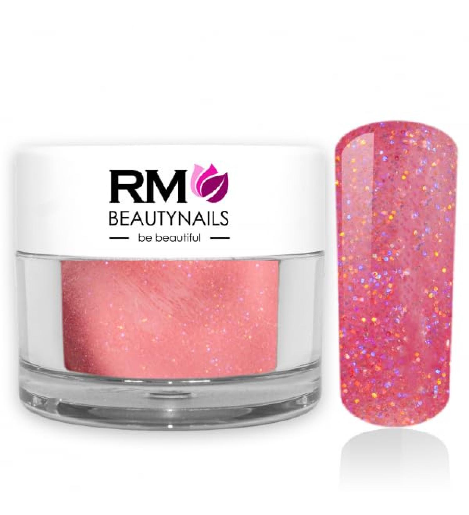 Pink Glitter Acrylic Color Powder for Nail Design | RM Beautynails 10g Pack - International Shipping - Buy Online on GoSupps.com