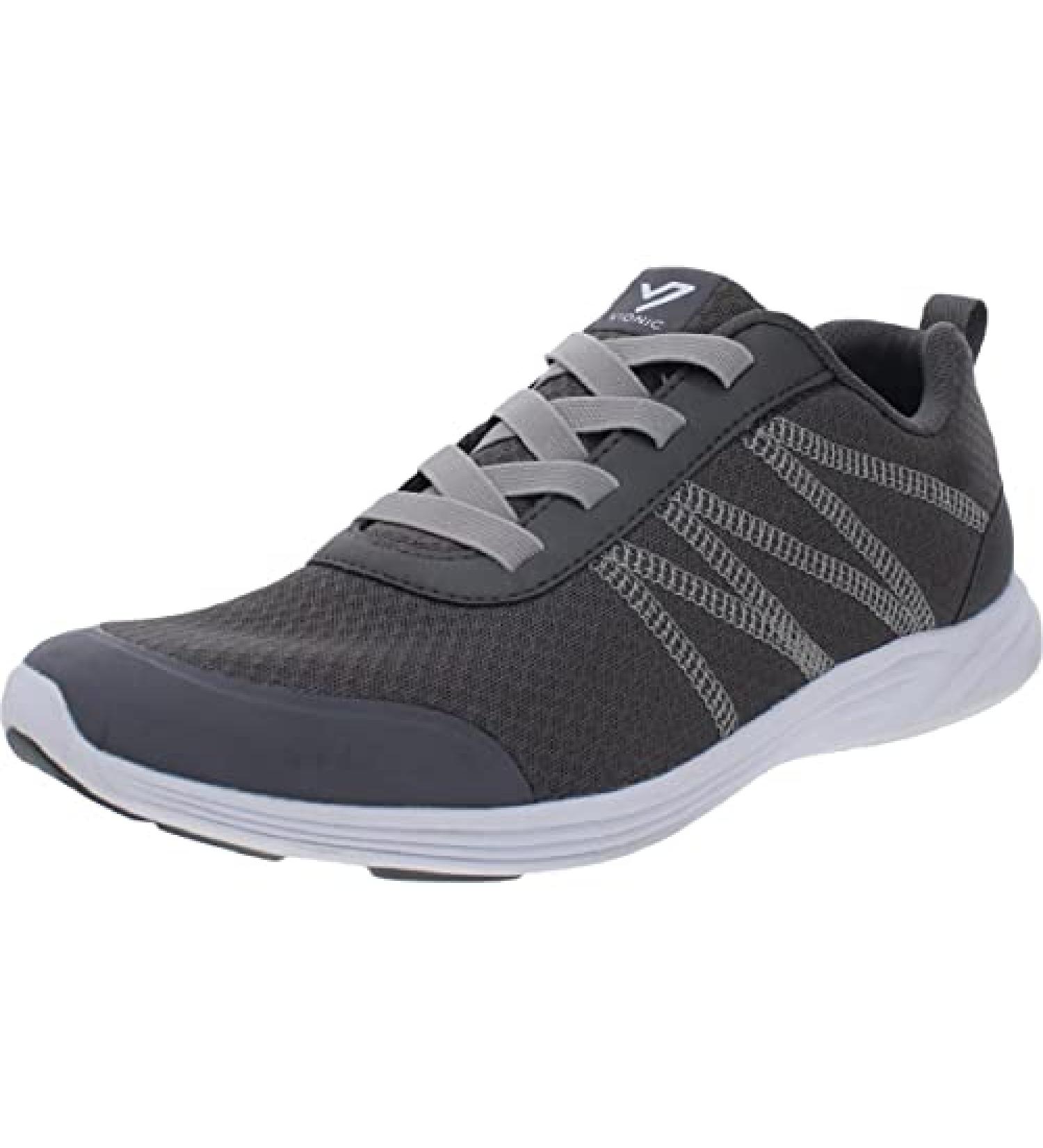 Vionic Women's Agile Shay Leisure Sneakers - Orthotic Insole Arch Support Walking Shoes for Active Women - Grey/Blue - Size 9 - Buy Online on GoSupps.com