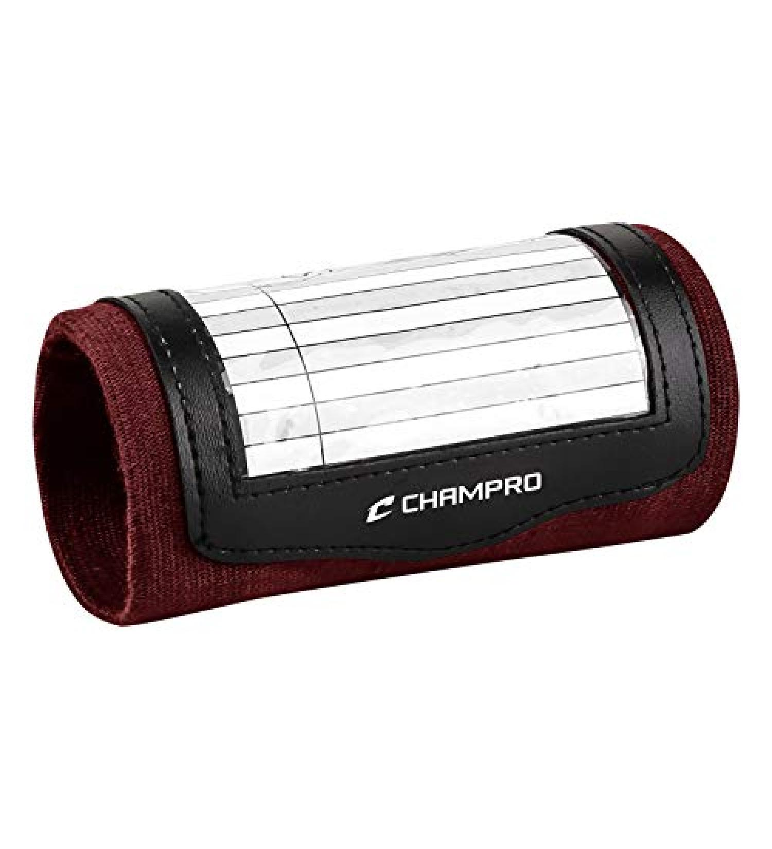 CHAMPRO Wristband Playbook Single, Adult, Maroon (AF49MA)
