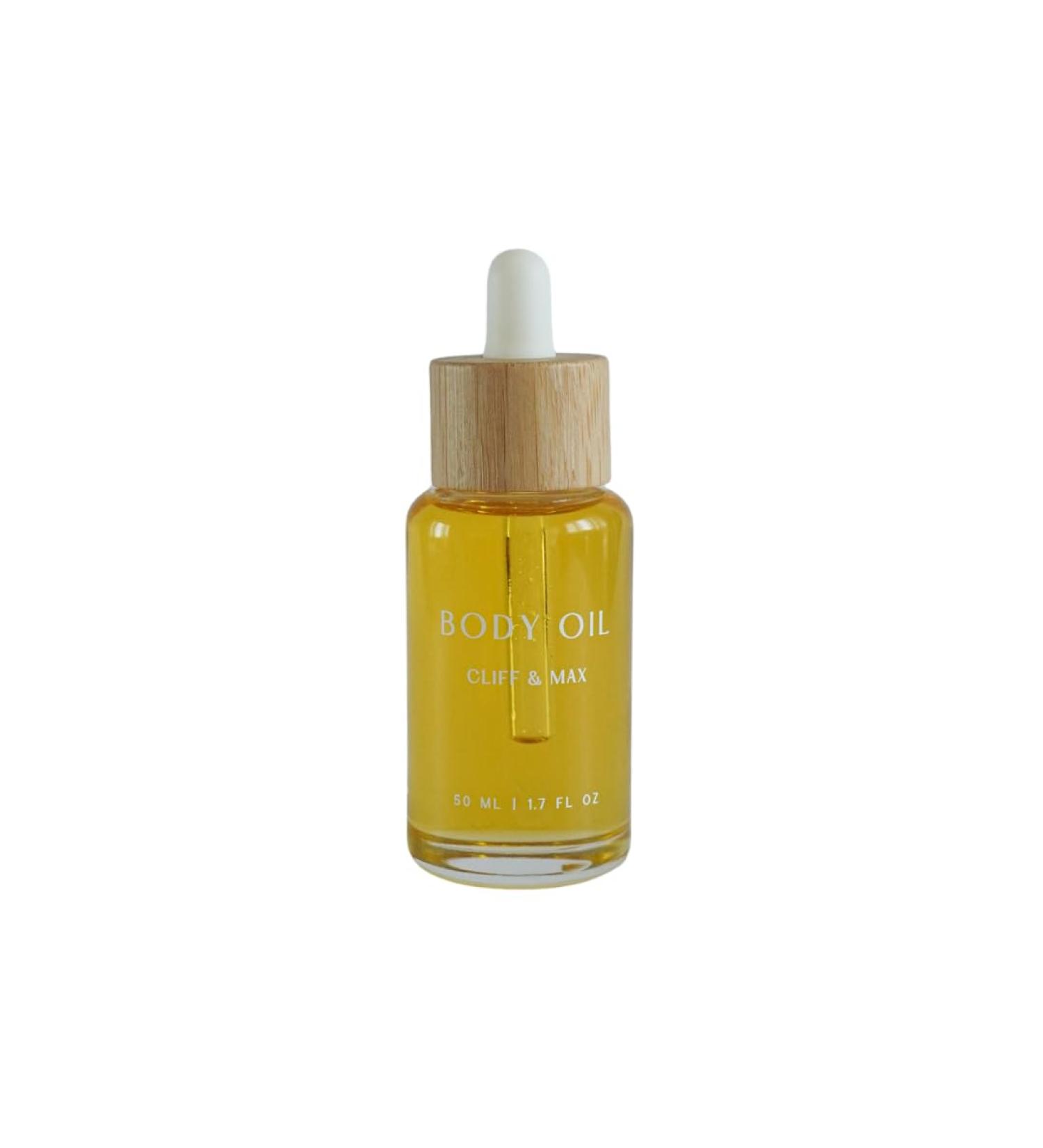 Cliff & Max Retreat Body Oil - Vegan & Organic Natural Hydration with Vitamin E | Nourishing Moisturizer for Dry Skin (50ml - Buy Online on GoSupps.com