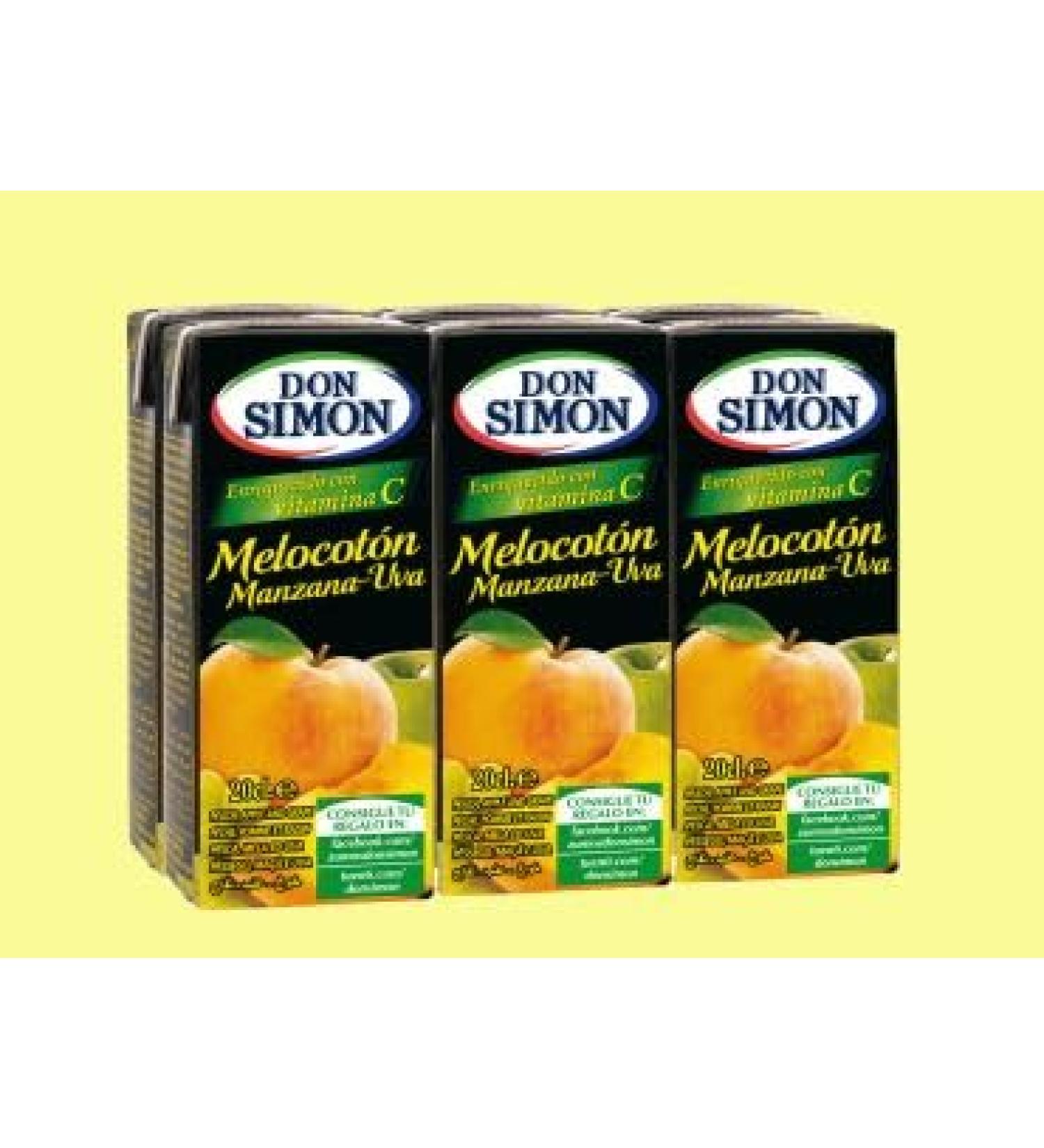 Mini jus don simon melocoton pomme et raisin 6 x 200 ml