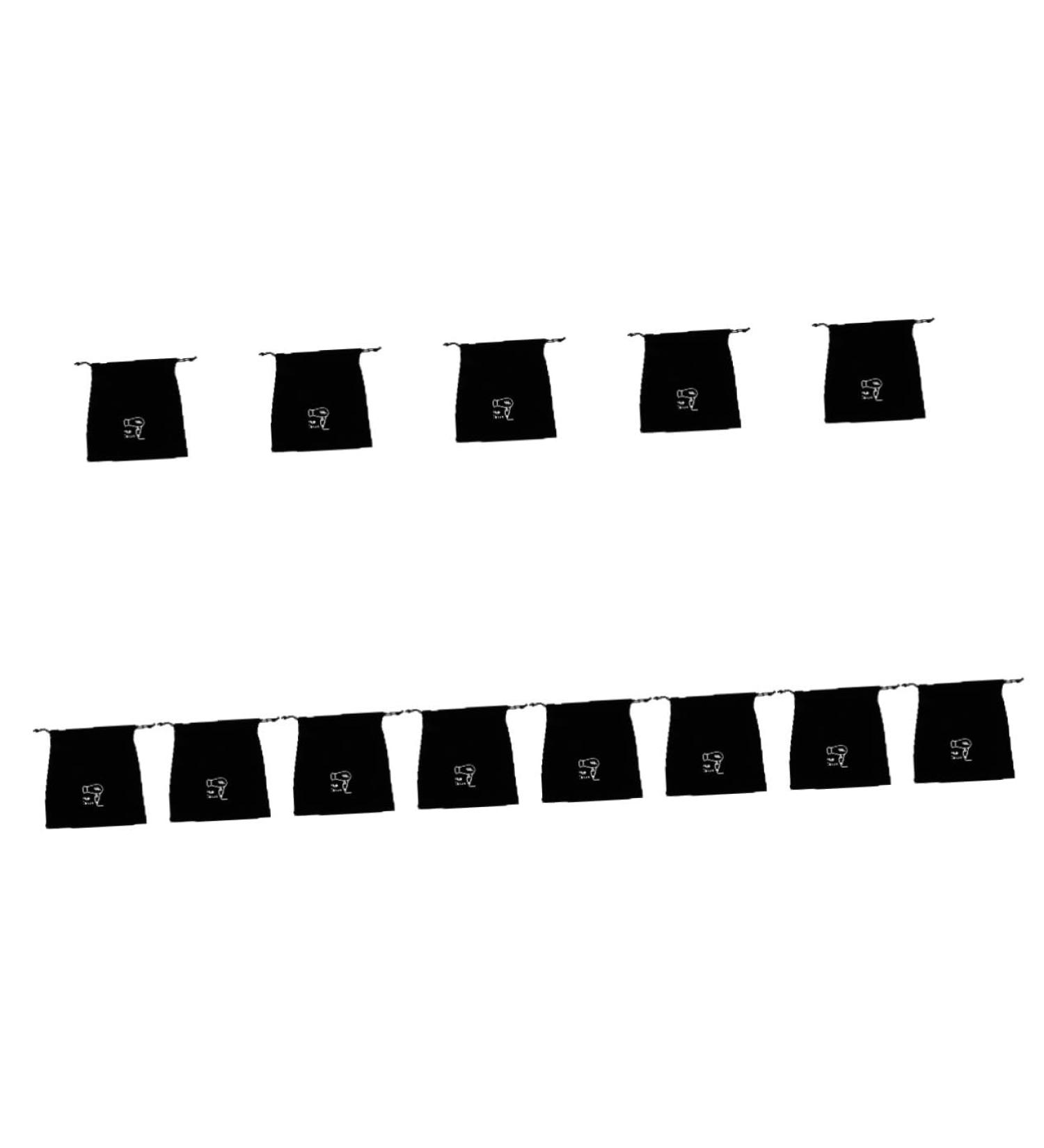 Baluue 13 Pcs Hair Dryer Storage Bag Travel Toiletry Bag Zipper Cotton Hair Dryer Bag Purse Black Flannel - Buy Online on GoSupps.com