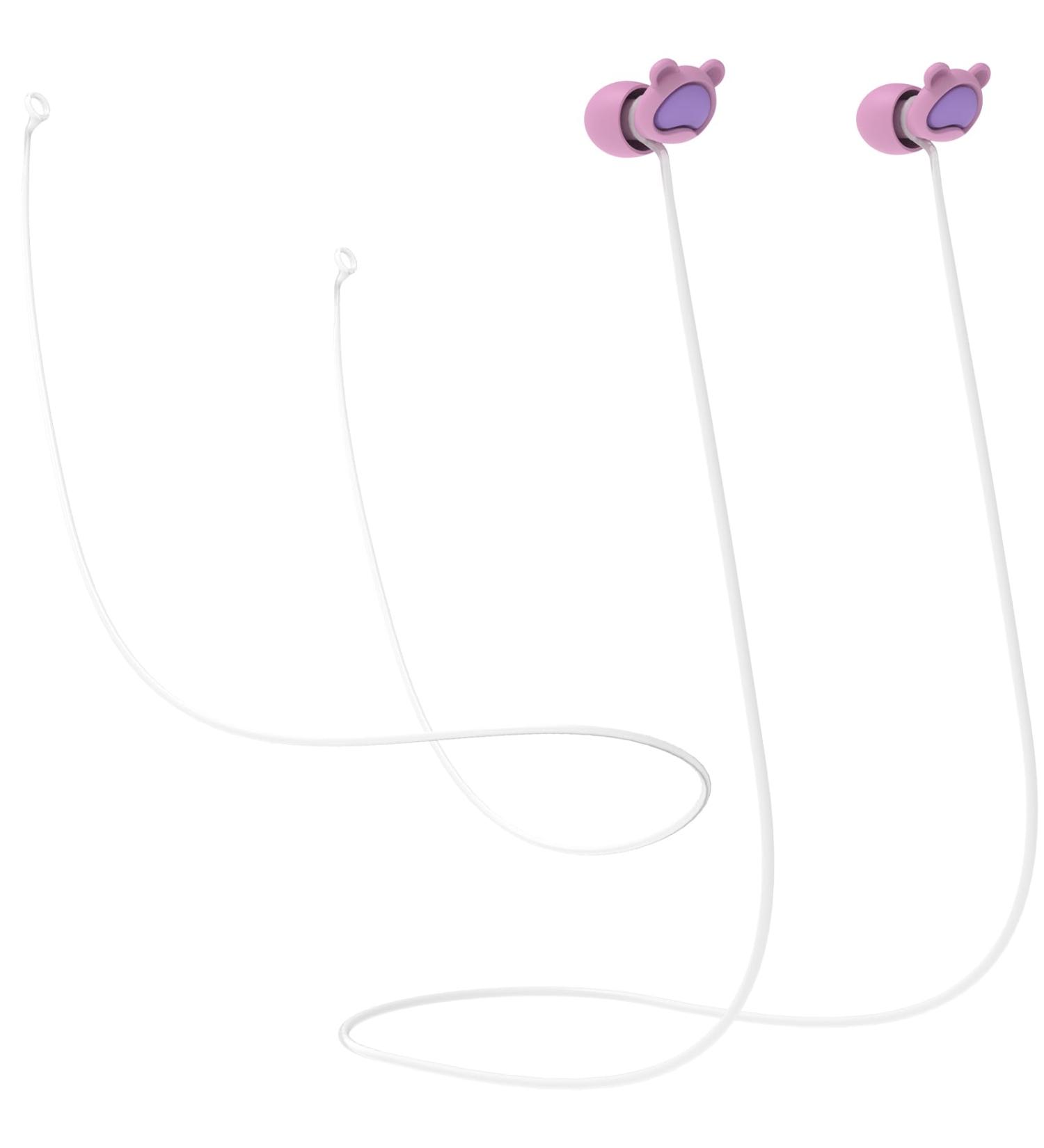 2Pcs Kids Safety Ear Plugs with Connector Cord Soft Silicone Lanyard (White) for Comfortable Hearing Protection - Buy Online on GoSupps.com