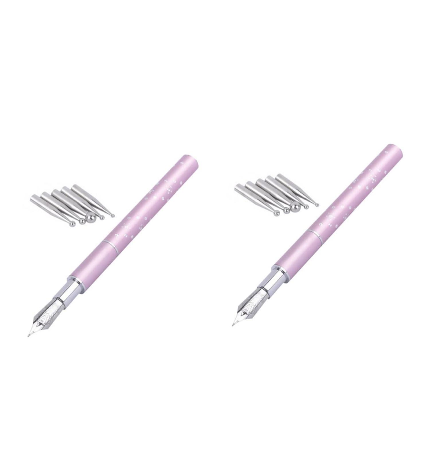 Housoutil 2 Sets Colored Pen Manicure Painting Pen Manicure Drawing Pen Kit para U as De Gel Girls Suit Pen Kits Painting Tools Manicure DIY Painting Tool Pink Paint Pen Nail Metal - Buy Online on GoSupps.com