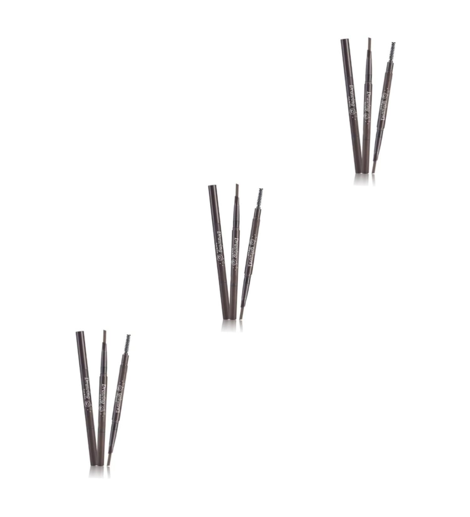 PLAFOPE 3pcs 2 1 Eyebrow Brush Eyebrow Pencil Waterproof Brow Pencil Makeup Sharpener Stand Microblading Pen - Buy Online on GoSupps.com