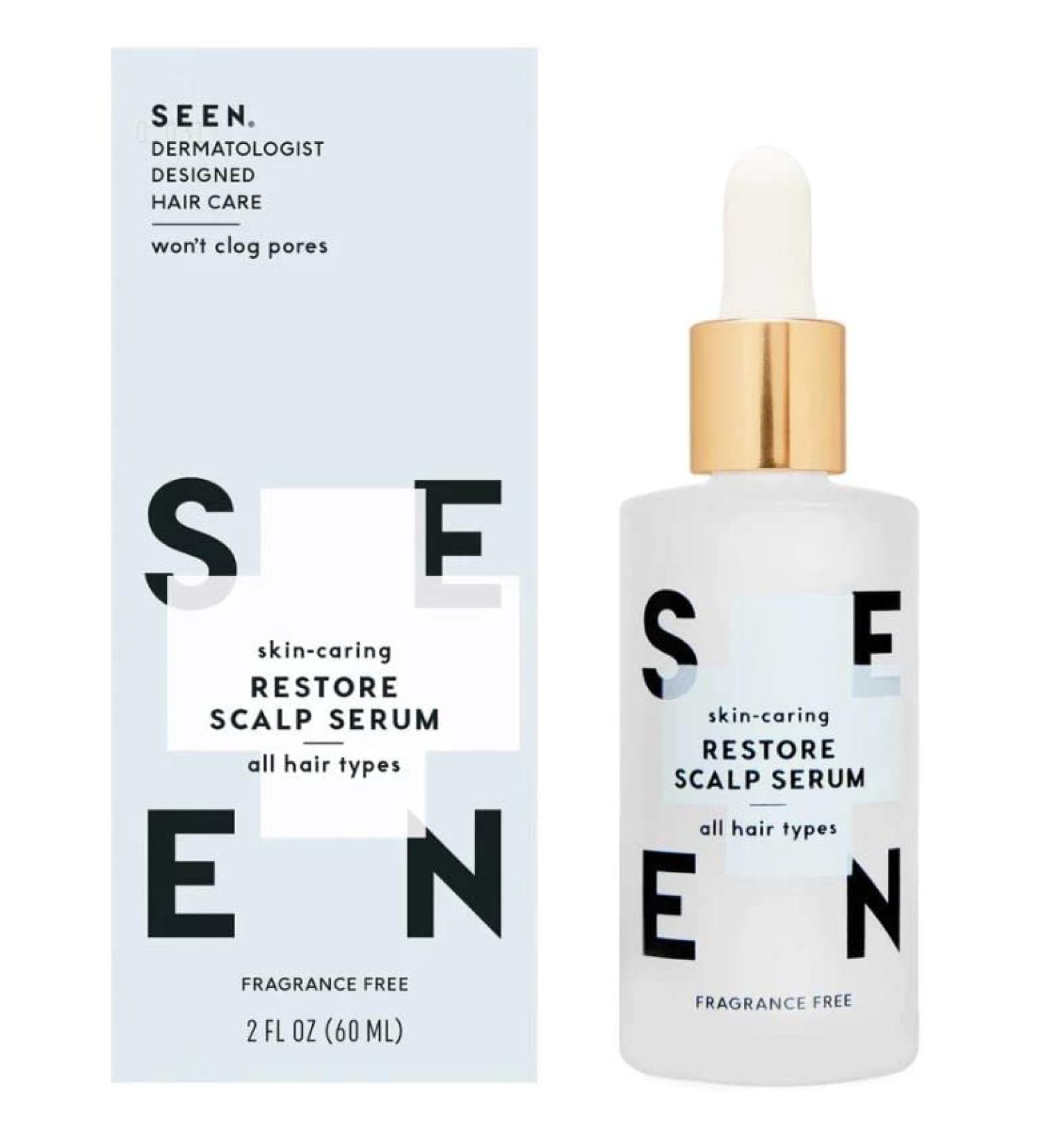 SEEN Restore Scalp Serum - Fragrance-Free Dermatologist-Developed Non-Comedogenic Sulfate-Free - Safe for Sensitive Eczema & Acne-Prone Skin - Shop Internationally - Buy Online on GoSupps.com