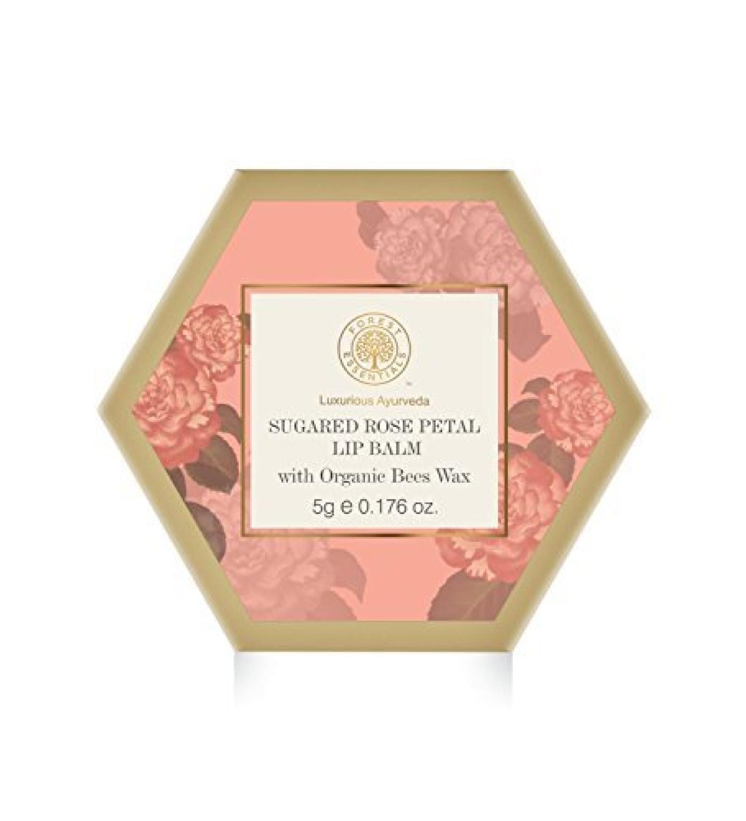 Forest Essentials Luscious Sugared Rose Petal Lip Balm
