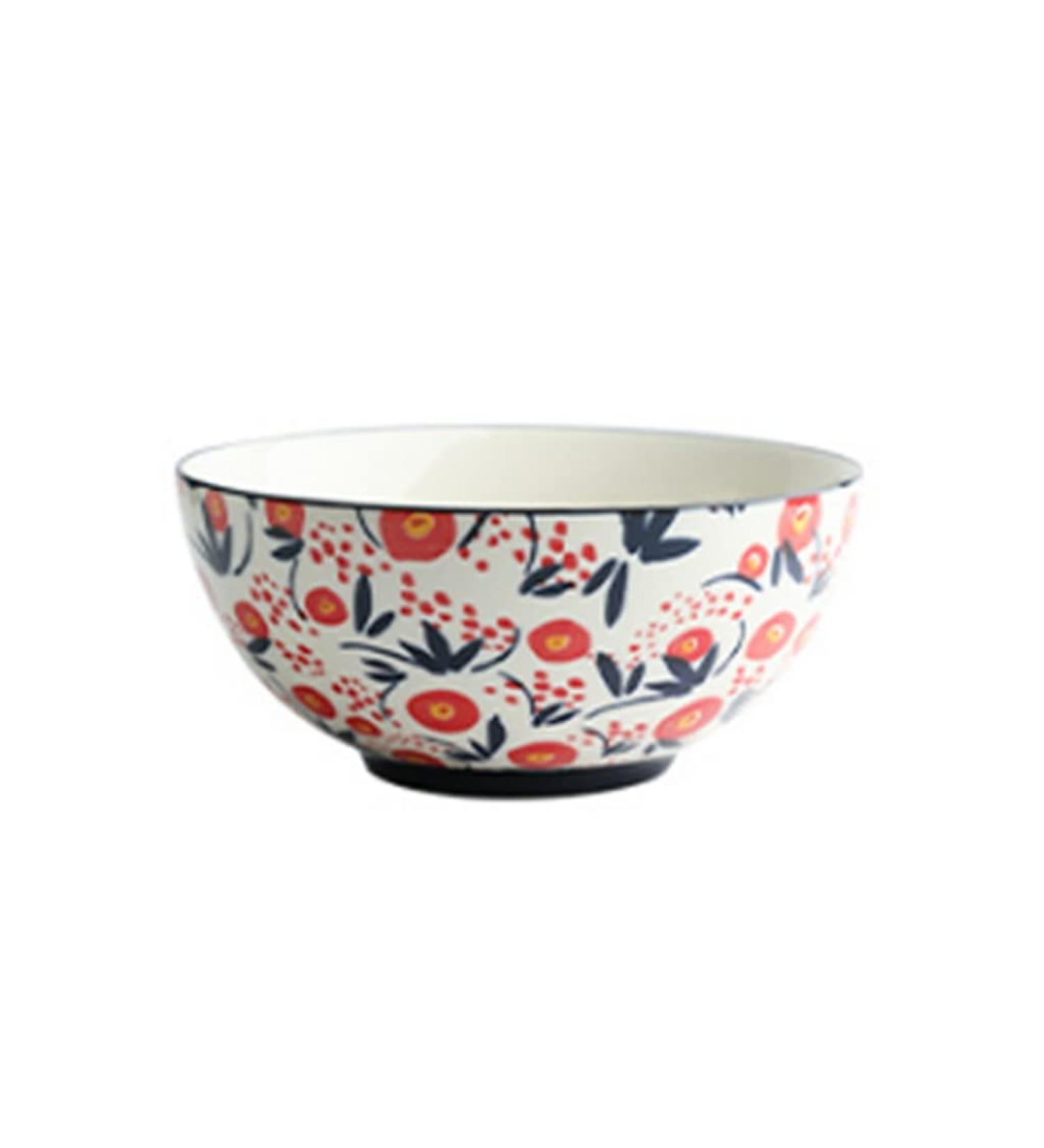 ATHUAH LIUZH 2Pcs 7 Inch Ceramic Noodle Bowl Flower Design Large Soup Bowls Restaurant Rice Bowl Kitchen Tableware (Color : A Size : 18X8.5CM) a 18X8.5CM - Buy Online on GoSupps.com