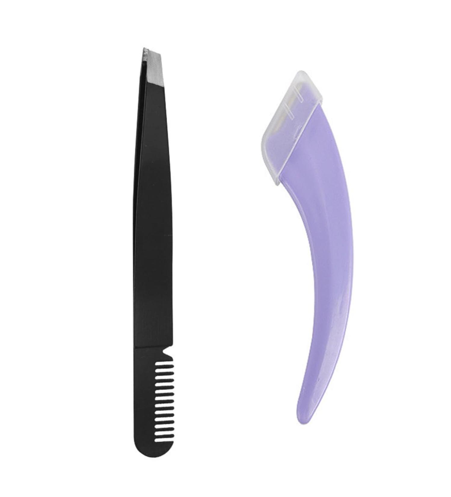 Professional Eyebrow Tweezers Slanted Tip Stainless Steel Eyebrow Tweezers Lever Hair and Eyelashes Enhanced Tip for Removing Ingrown Hair - Buy Online on GoSupps.com