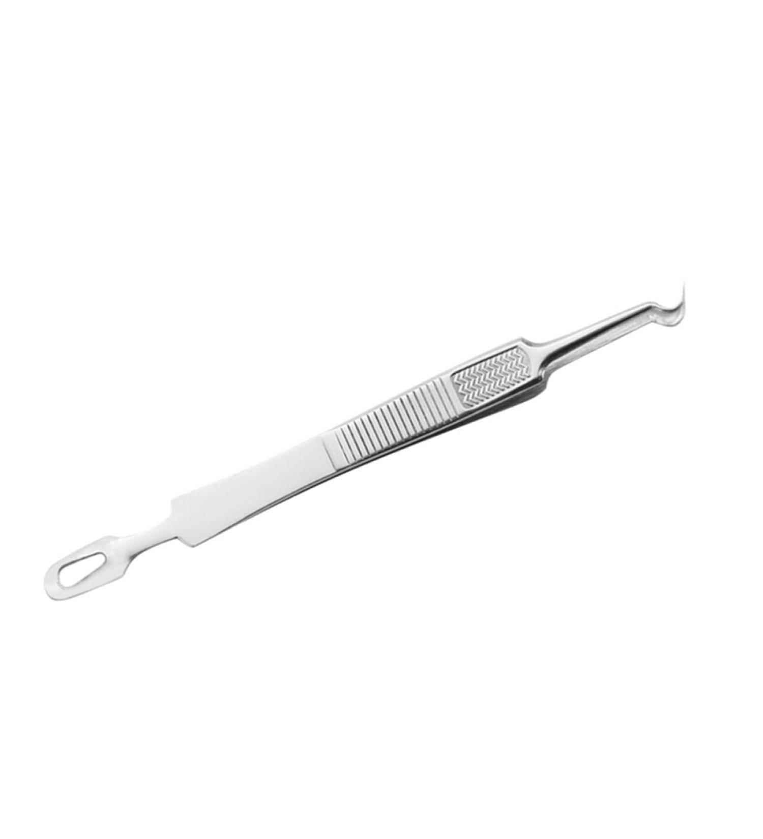 BELLIFFY 3pcs Clip Pimple Blackhead Blemish Extractor Pimple Tweezers Remover Kit Stainless Steel Silver - Buy Online on GoSupps.com