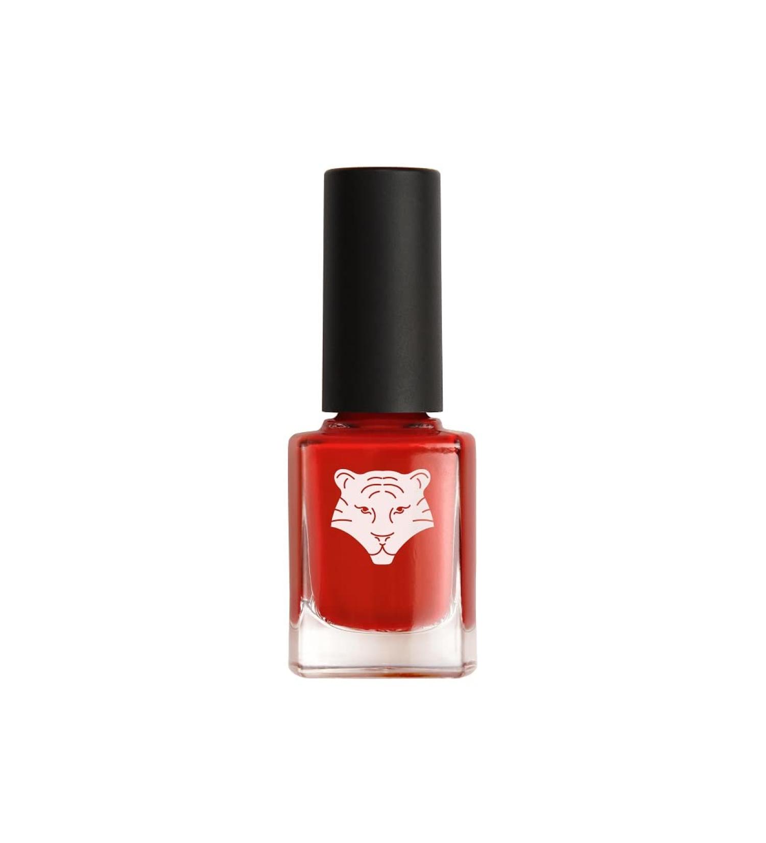 All Tigers Vegan & Natural Nail Polish - Colour Orange Red 206 "Earn Your Stripes" - Natural Ingredients & Bio-Sourced - Long-Lasting Shine Green Orange Red