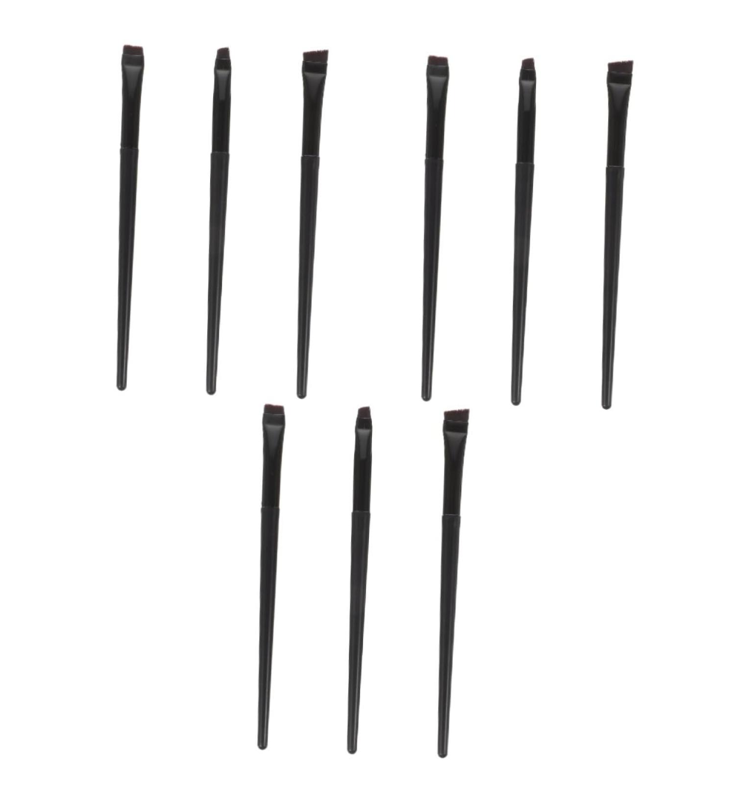 Healeved 9 Pcs Eyeliner Brush Eyebrow Brush Ultra Thin Eyeliner Brush Makeup Tool Female Plastic Handle Black - Buy Online on GoSupps.com