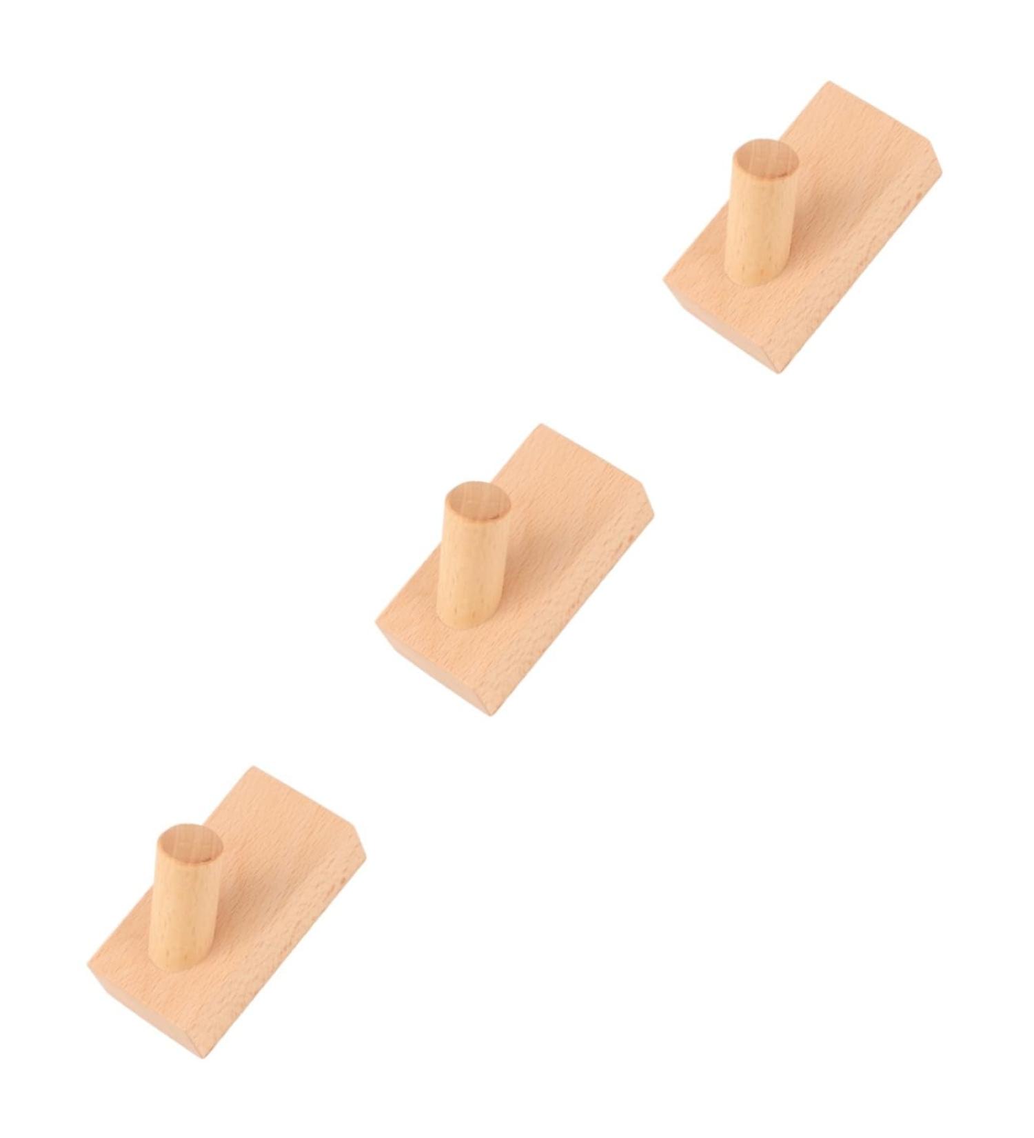 Alipis 3pcs Towel Hooks Adhensive Clothes Hook Wooden Hat Rack Porch Hanger Wall Hanging Adhesive Organizer 8X4 cmx3pcs As Shownx3pcs - Buy Online on GoSupps.com