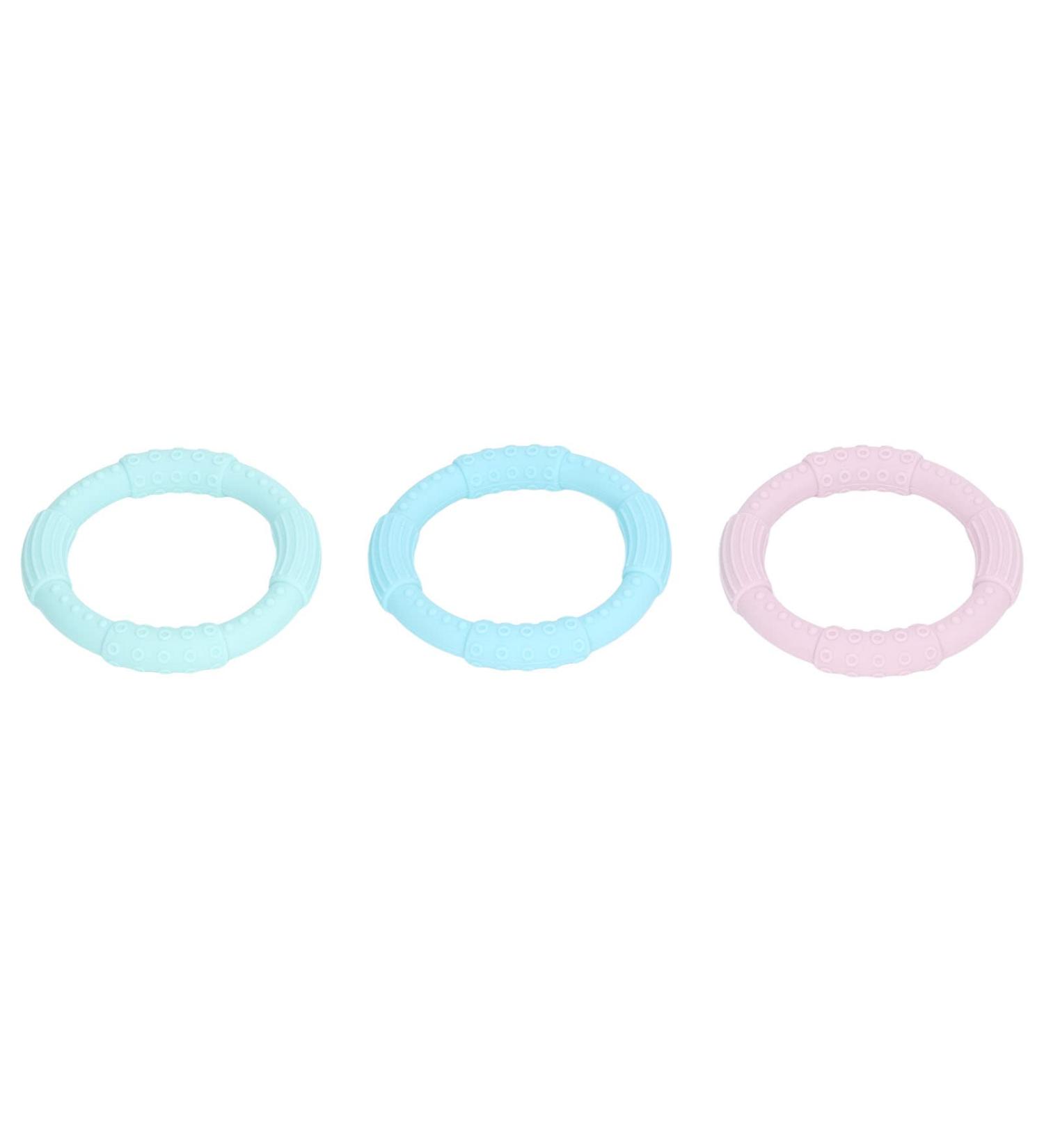 3PCS Sensory Chew Teething Bracelet | Soft Silicone Teething Ring Toy for Boys and Girls | Oral Chewy Teether for Gum Relief - Buy Online on GoSupps.com