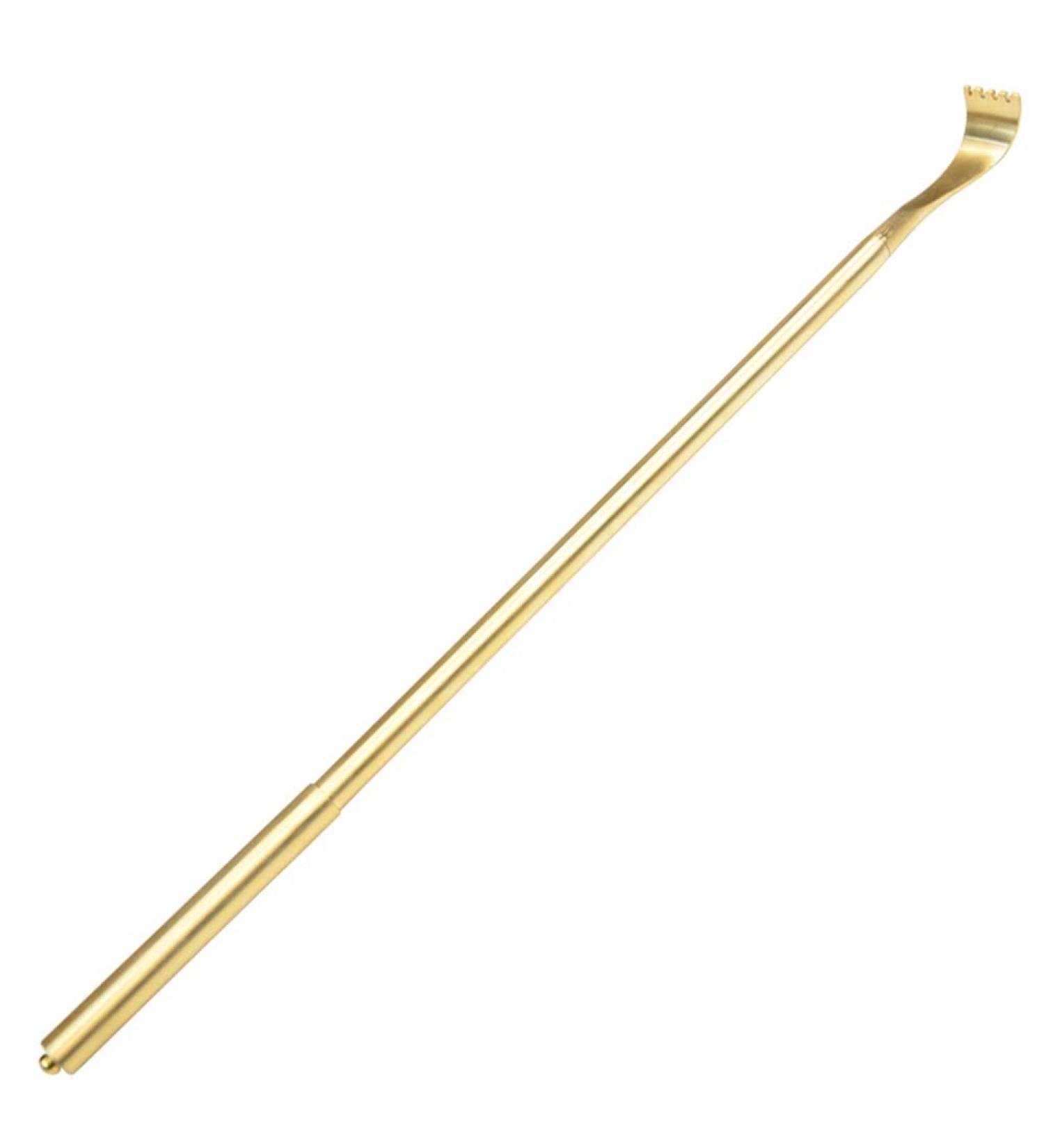Brass Back Scratcher - Durable 46.5 Rod for Effective Itching Relief | Gold Color | Ideal for Seniors - Buy Online on GoSupps.com