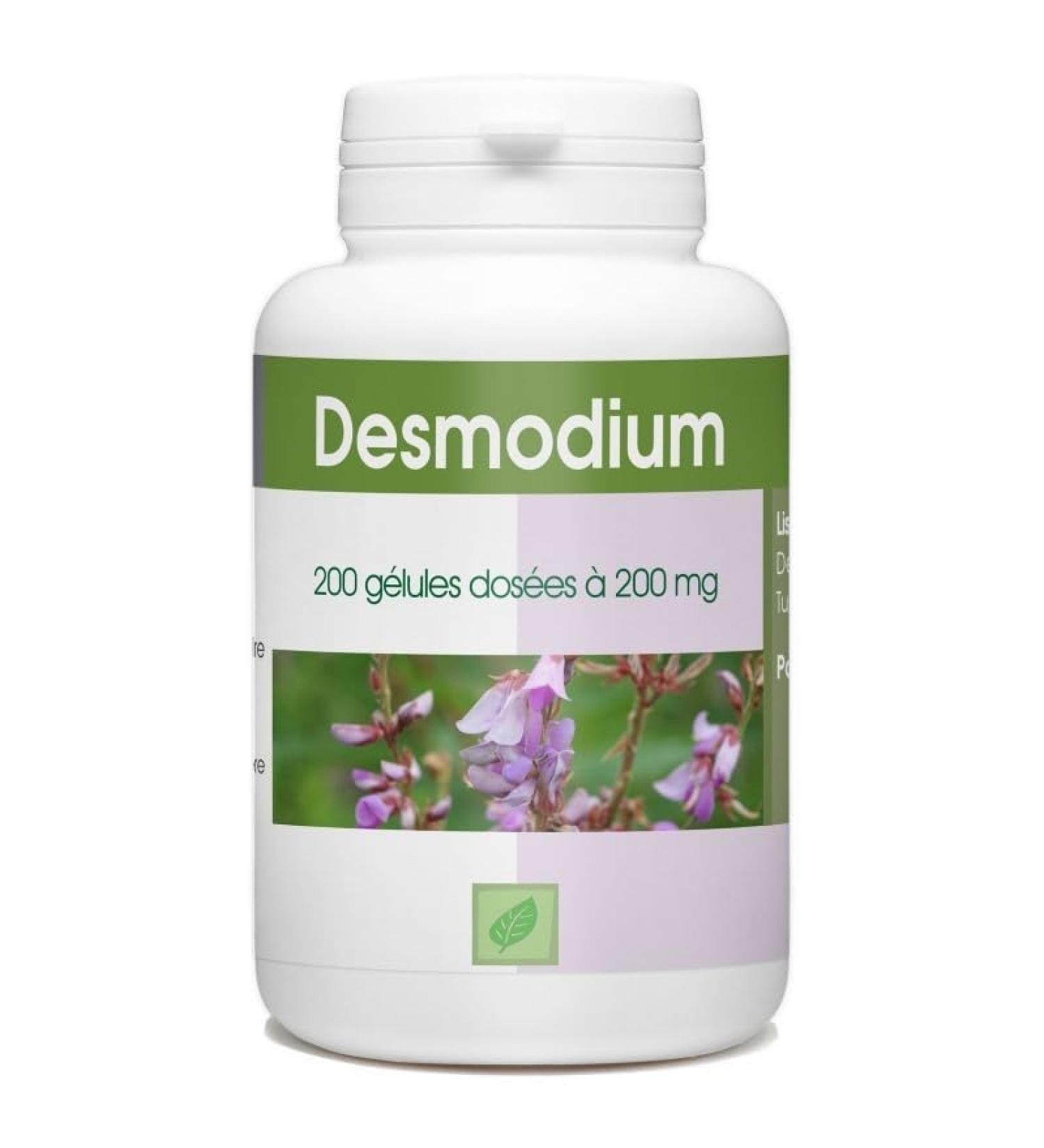 200 capsules DESMODIUM dosed at 200 mg.