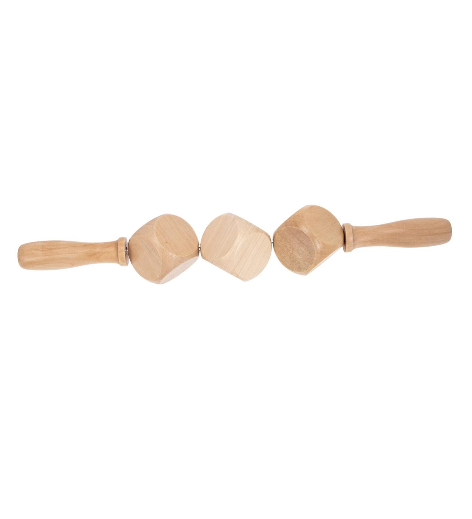 Beavorty Wooden Massage Roller Stick - Manual Meridian Muscle Roller Device & Accessories for Effective Relief - Buy Online on GoSupps.com