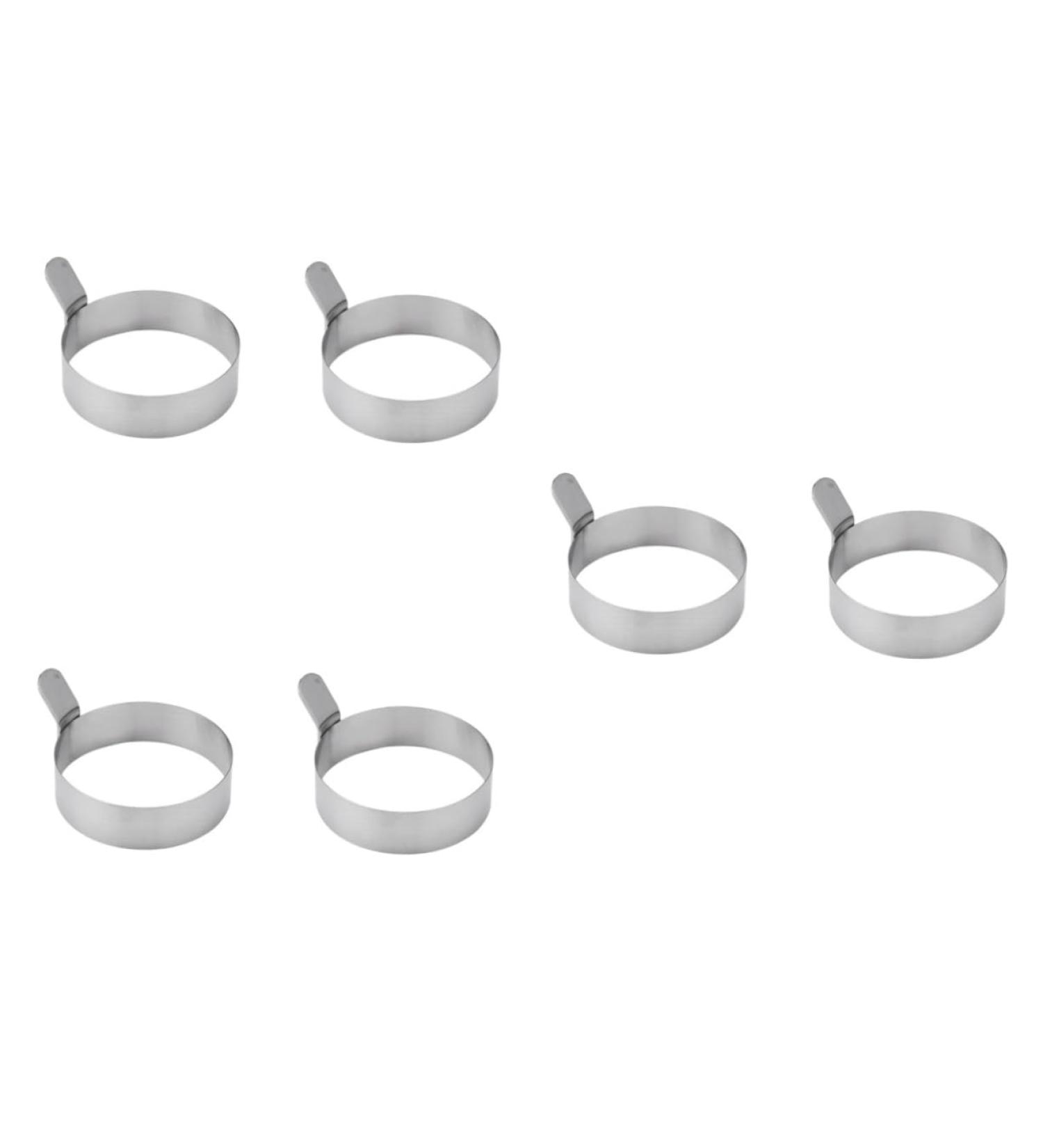 Zerodeko 6 Pcs Fried Egg Kitchen Tools Egg Ring Round Egg Omelette Cooking Mould Mold Model Stainless Steel - Buy Online on GoSupps.com