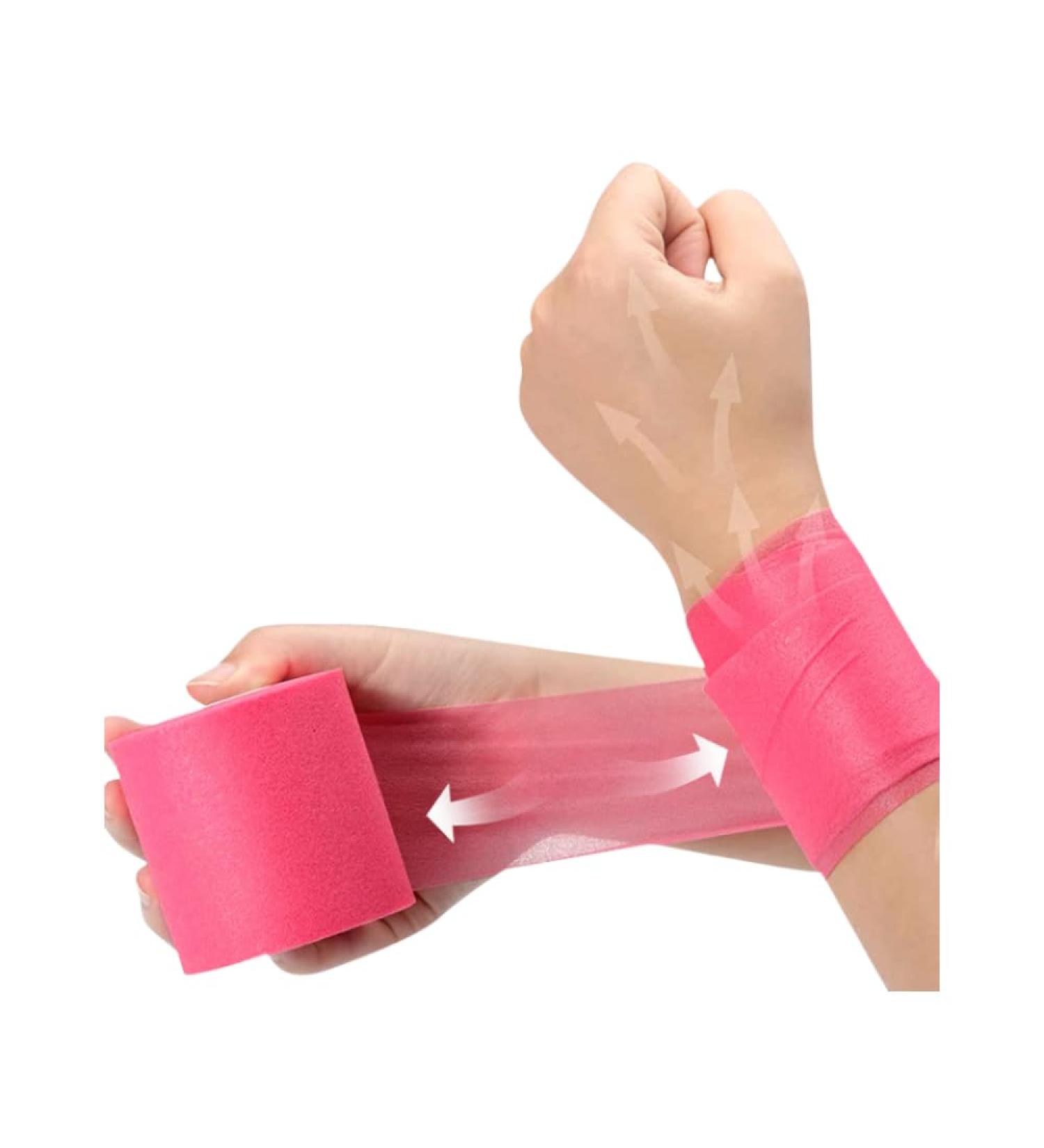 Pink Sports Athletic Foam Tape - Pre Wrap for Ankles Wrists Hands & Knees - 2.75 x 30 Yards - International Shipping Available - Buy Online on GoSupps.com