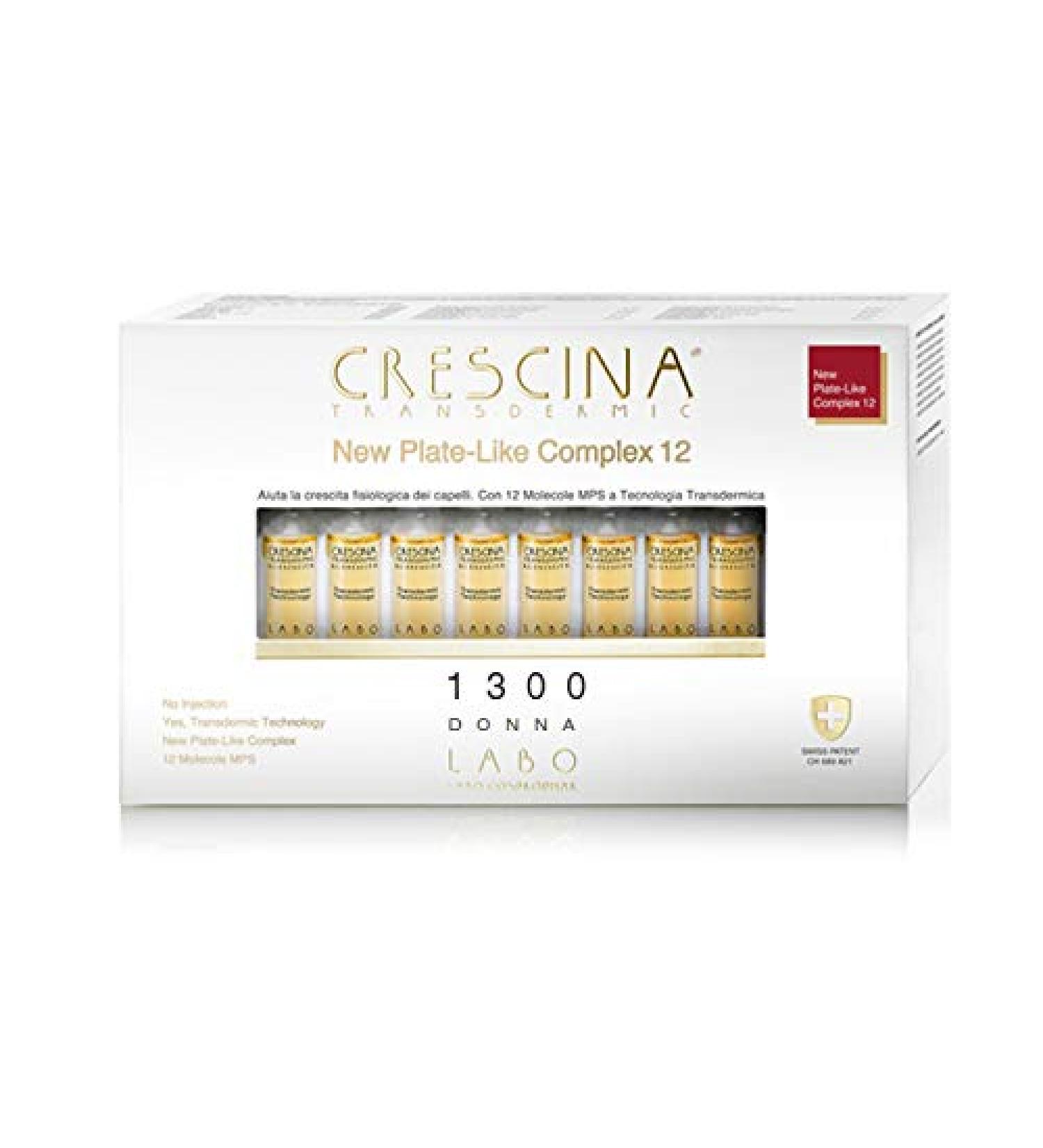 LABO CRESCINA TRANSDERMIC NEW PLATE-LIKE COMPLETE 12 Growth 1300 Ladies 20 Ampoules