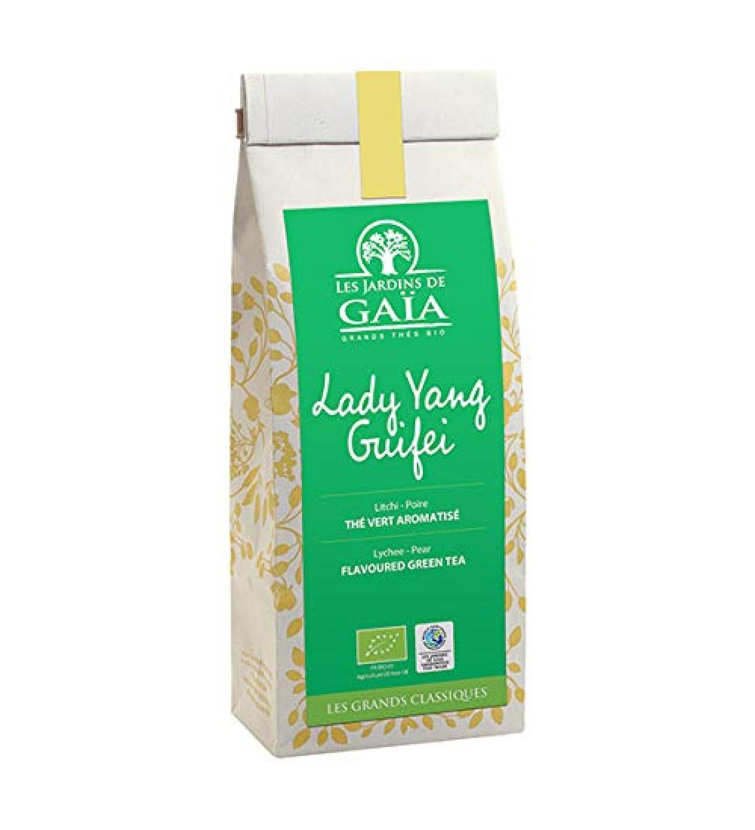 Les Jardins De Ga a - Th Vert Aromatis Litchi Poire Lady Yang Guifei 100G - Vendu par unit