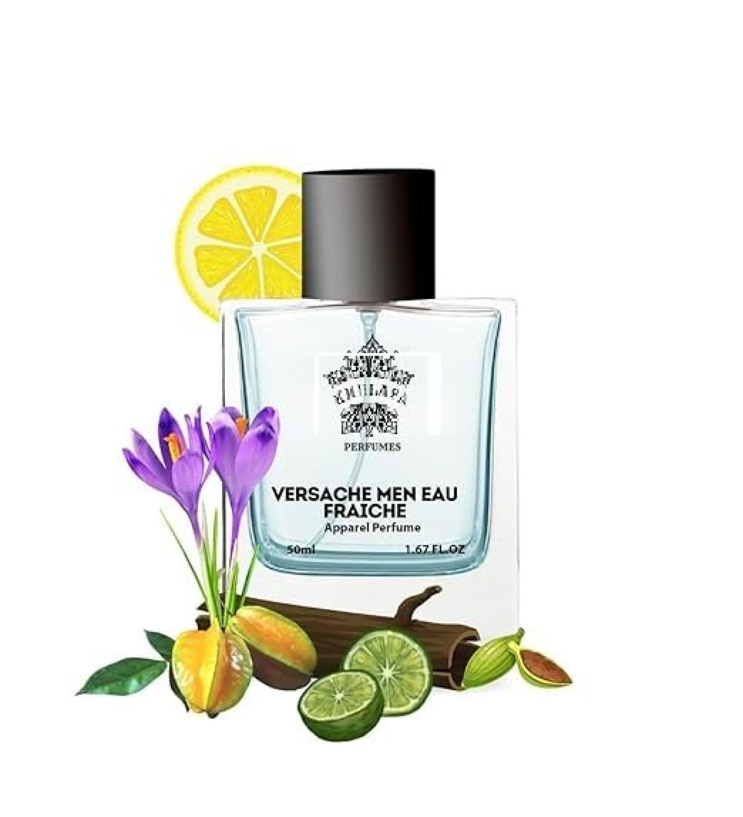 EMS Ver-sache Men Eau Fraiche Perfume For Men | Woody Aromatic Fragrances | Long Lasting Mens Perfume | Fragrance Sutaible for Any Occasion | Gift For Him 50ML 1.7fz ol - Buy Online on GoSupps.com