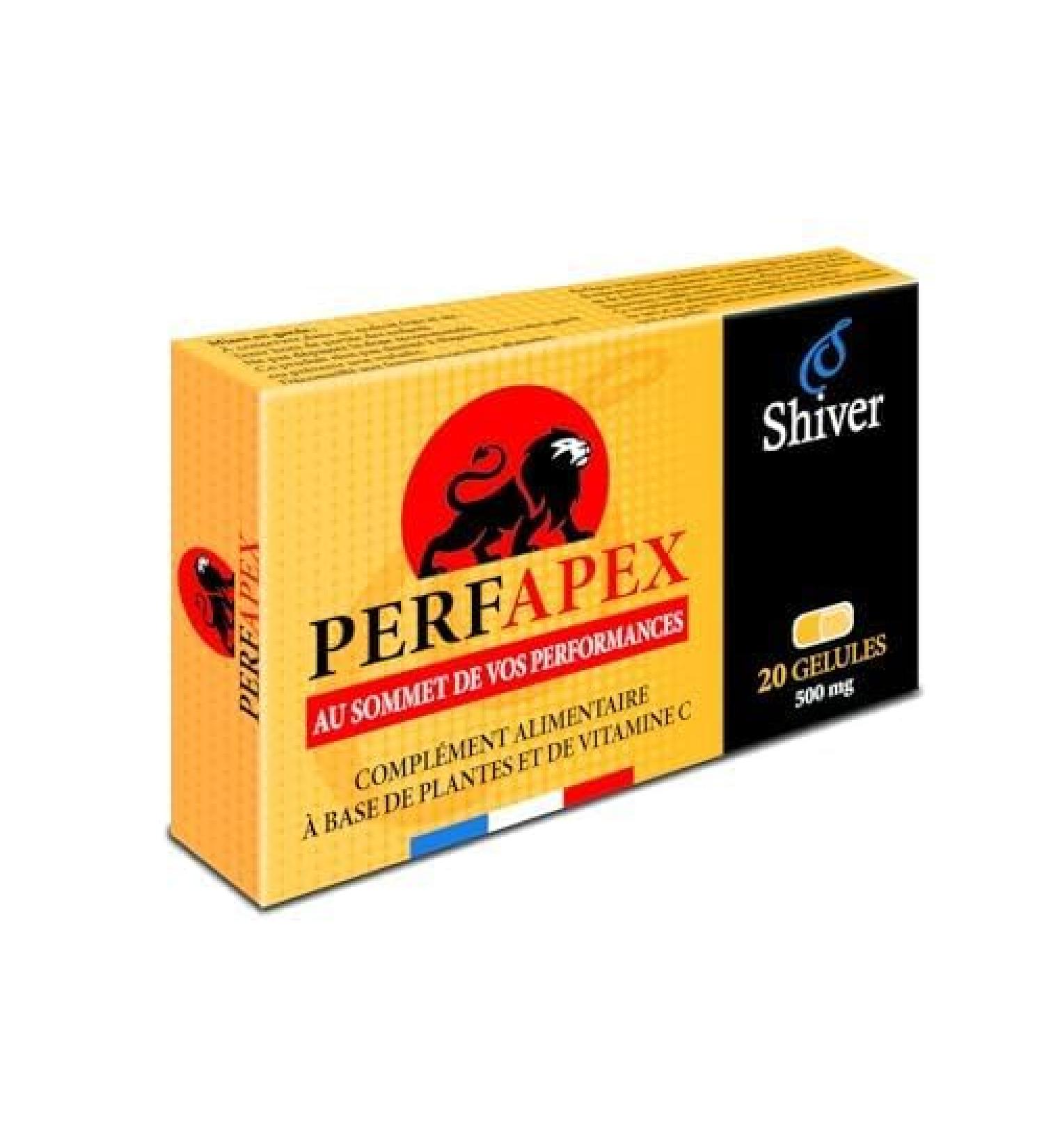 PERFAPEX - 20 Capsules for Strength Endurance Energy Recovery | Regenerated Strength | Maca Tribulus Ganoderma Guarana Ginseng Cinnamon Vitamin C - Shiver - Buy Online on GoSupps.com