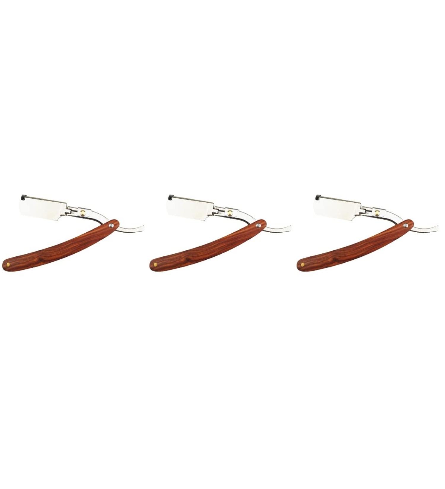 Fomiyes 3-Pack Men's Shaver Set | Mahogany Handle Razors | Premium Quality Shaving Machines for Men - Buy Online on GoSupps.com