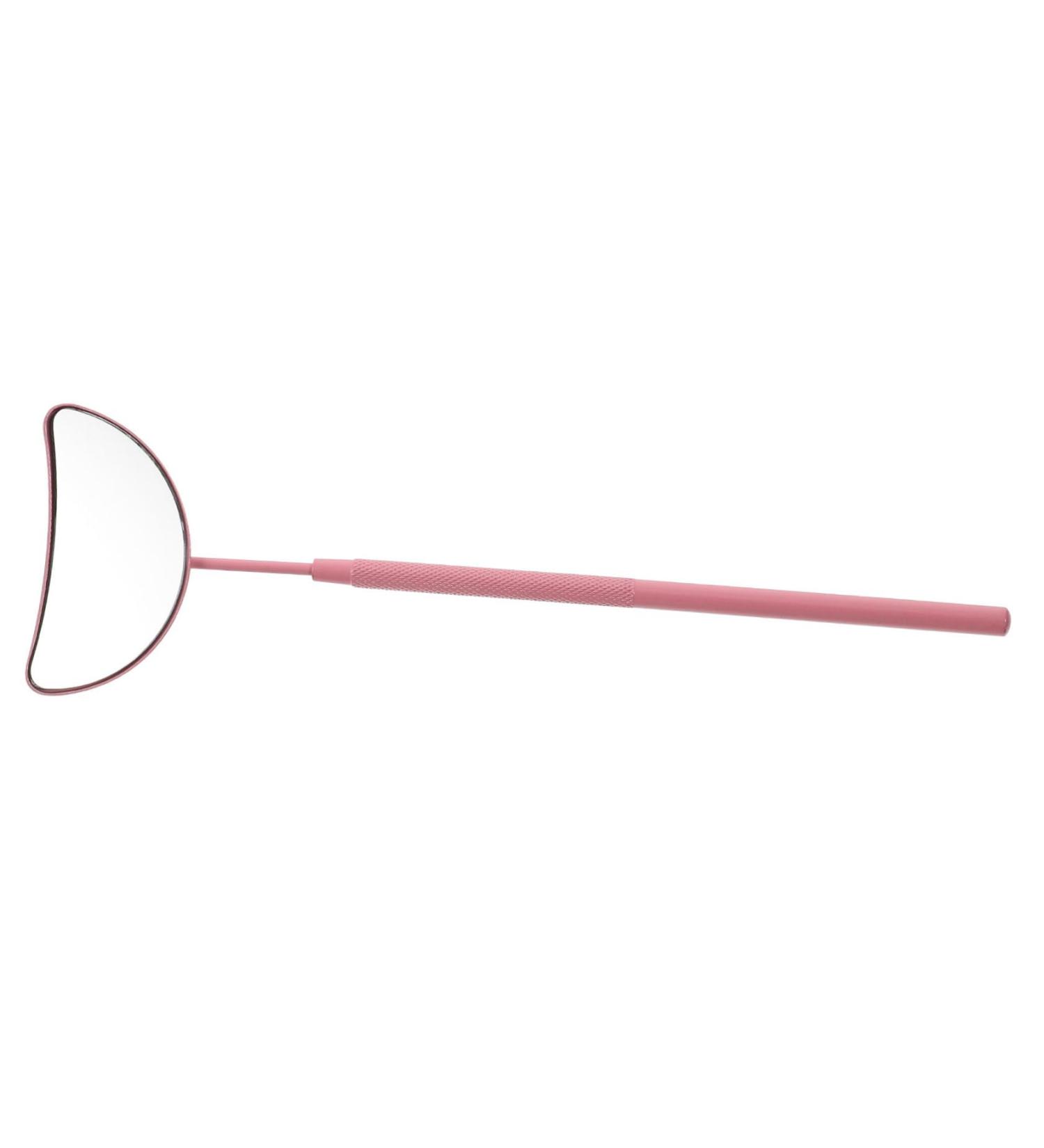 Eyelash Inspection Mirror | Handheld Lash Shaped Mirror for Eyelash Extensions | Black Crescent Moon Glass | 16.5x5x0.8cm - Buy Online on GoSupps.com