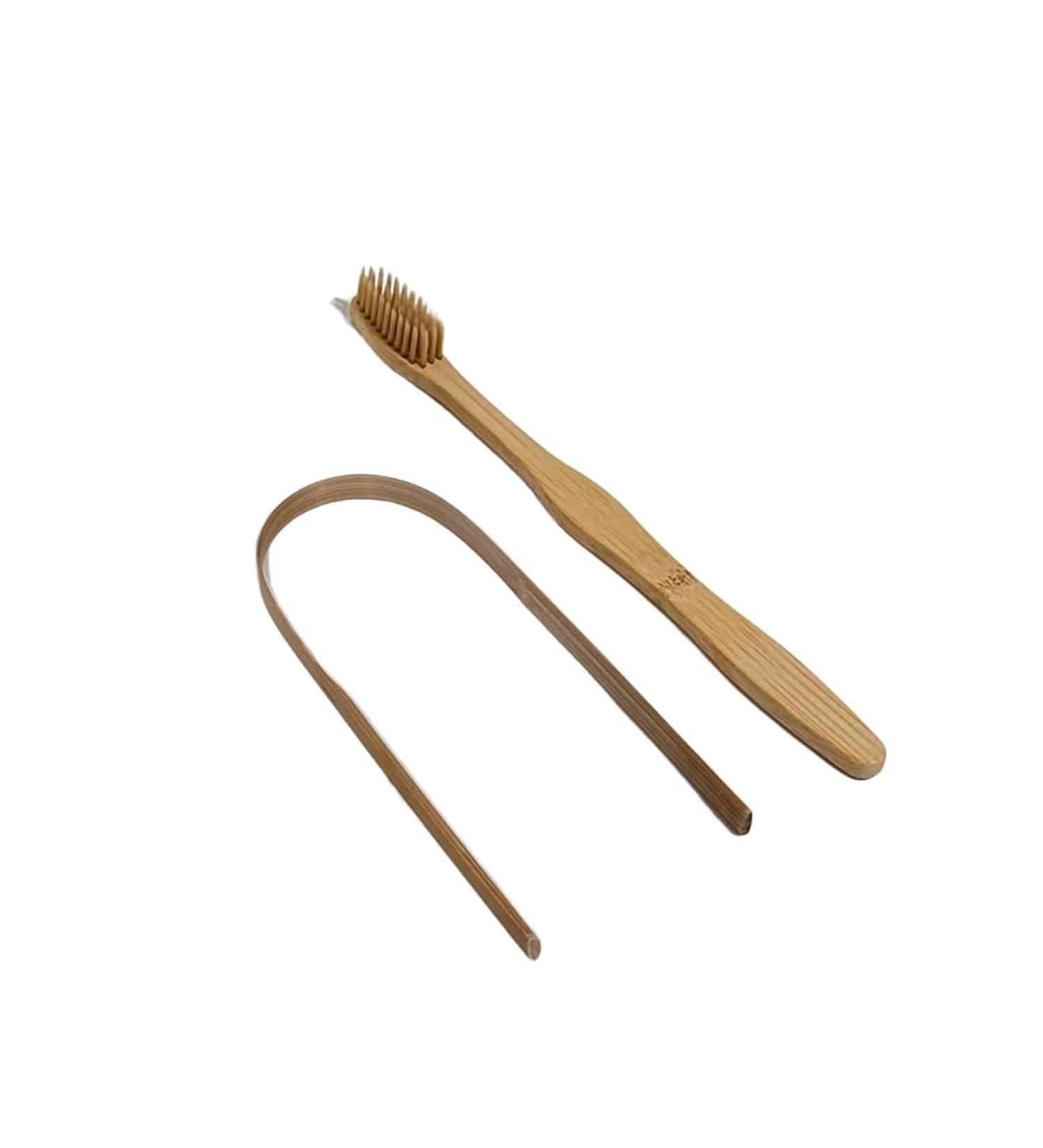 Wooden Toothbrush Set | Biodegradable Charcoal Neem & Bamboo - Eco-Friendly Oral Care (4 Pack - Buy Online on GoSupps.com