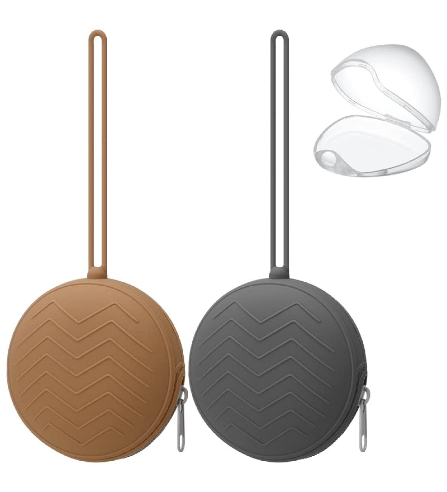Angelikashalala 3-Piece BPA-Free Pacifier Box Set | 2 Silicone Baby Pacifier Bags & 1 Dustproof Storage Box | Perfect for Travel & Backpack - Buy Online on GoSupps.com
