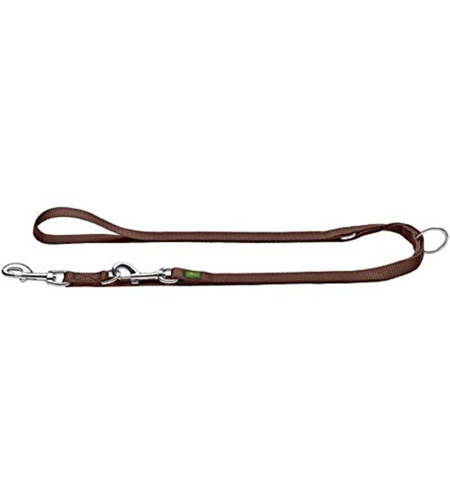 Hunter 64957 Extra Long adjustable guide leash for dogs nylon extra long hard -wearing easy to care for 1.5 x 300 cm brown brown 15/300 cm