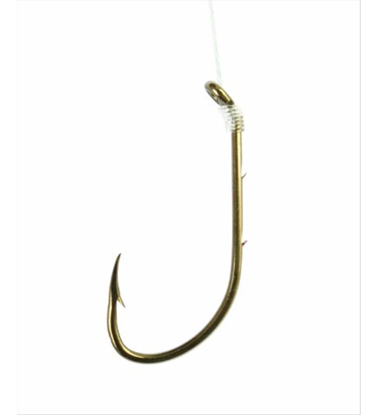Eagle Claw 139H-6 Baitholder Snelled Fish Hook, 6 Piece (Bronze)