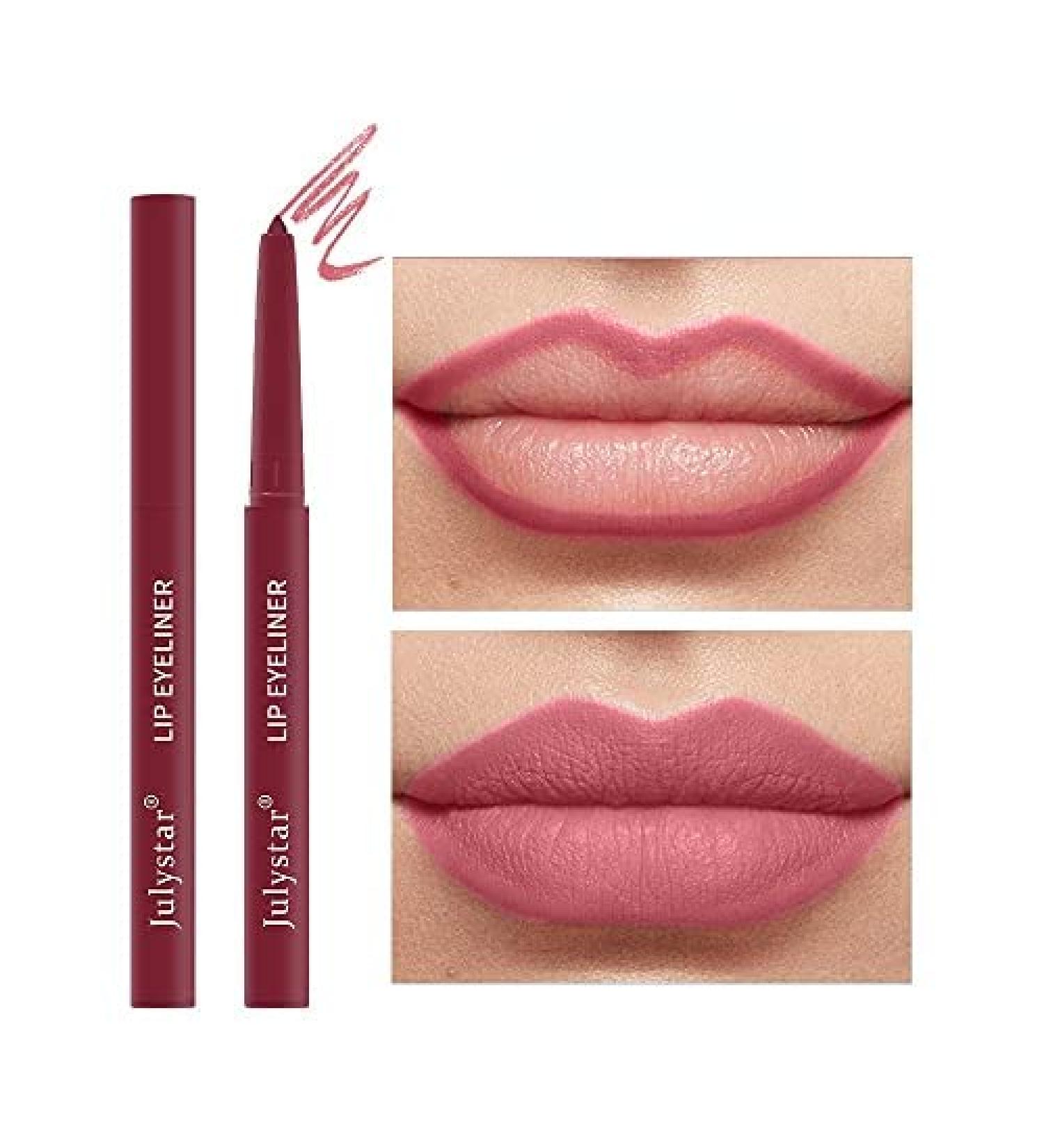 Julystar Waterproof Sweatproof and Auto-fading Matte Multi-color Decorative Lip Pencil (02#) - Buy Online on GoSupps.com