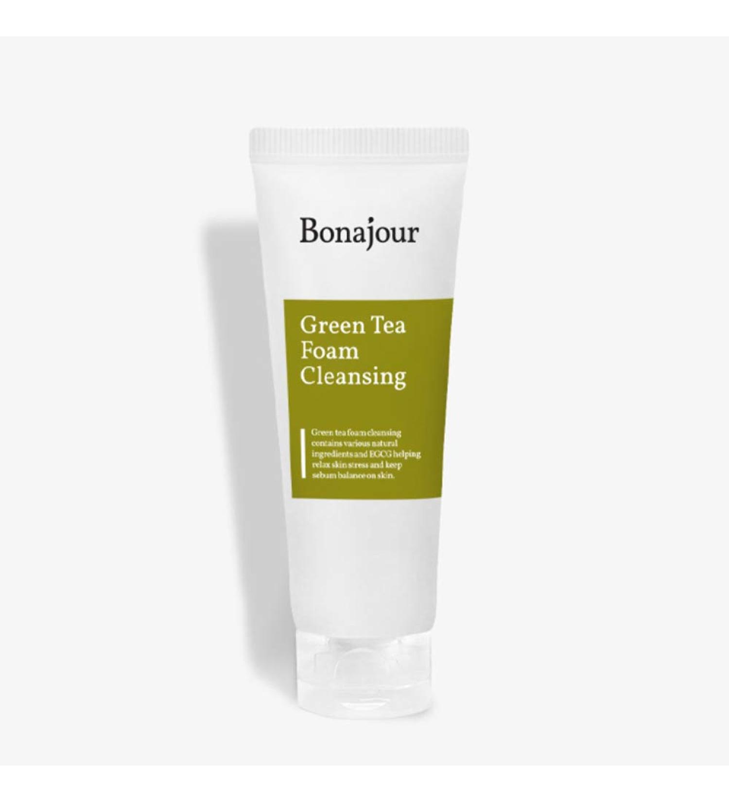  BONAJOUR Green Tea Natural Pores Foam Cleanser - The Best Facial Wash for Acne & Oily skin 5.1Fl.oz - Buy Online on GoSupps.com