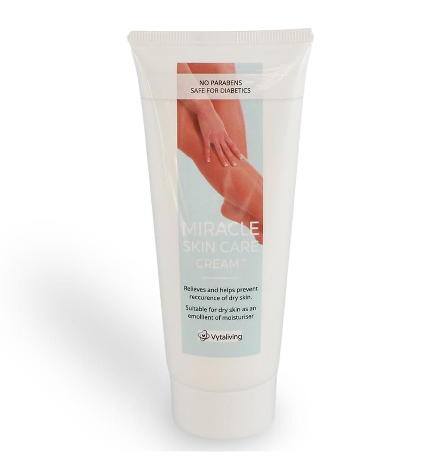 Vytaliving Miracle Skin Care Cream. 100ml treatment for dry skin flaky skin conditions. Triple action against eczema psoriasis - Buy Online on GoSupps.com