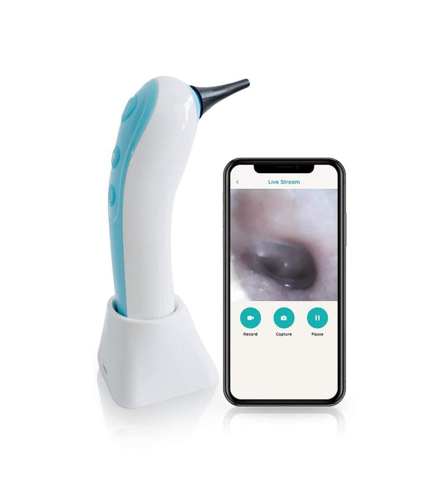 Remmie Health Wireless Otoscope Ear Camera | FDA Registered | Pediatrician Recommended | Adjustable LED Light | Inspection Camera for Throat, Skin, Nose | Built-in Mobile App - Buy Online on GoSupps.com