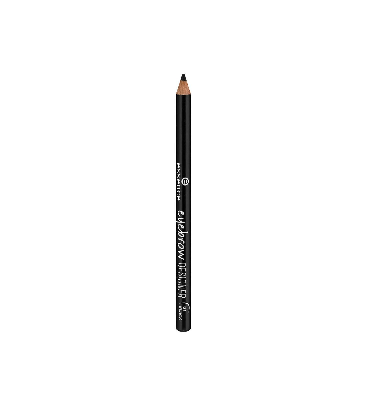 Essence Cosmetics Eyebrow Designer Pencil No. 01 Black - Vegan Microplastics Free | 1g Eyebrow Makeup for Defined Look - Buy Online on GoSupps.com