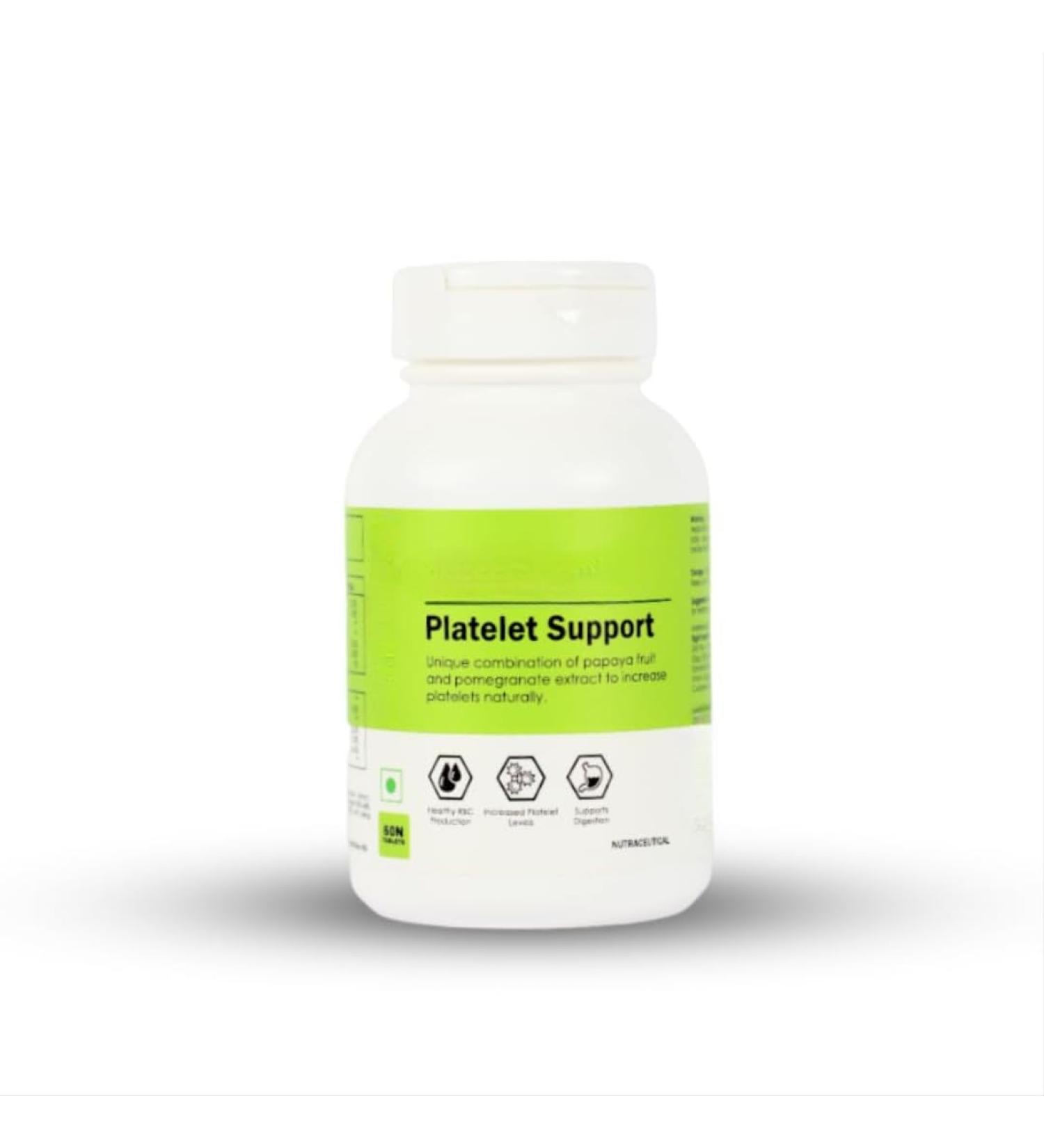 Generic Papaya Leaf & Fruit Extract Vitamin C & Iron Immunity | Digestive HealthVegan & No Added Sugar - 60 Veg Tablets - Buy Online on GoSupps.com