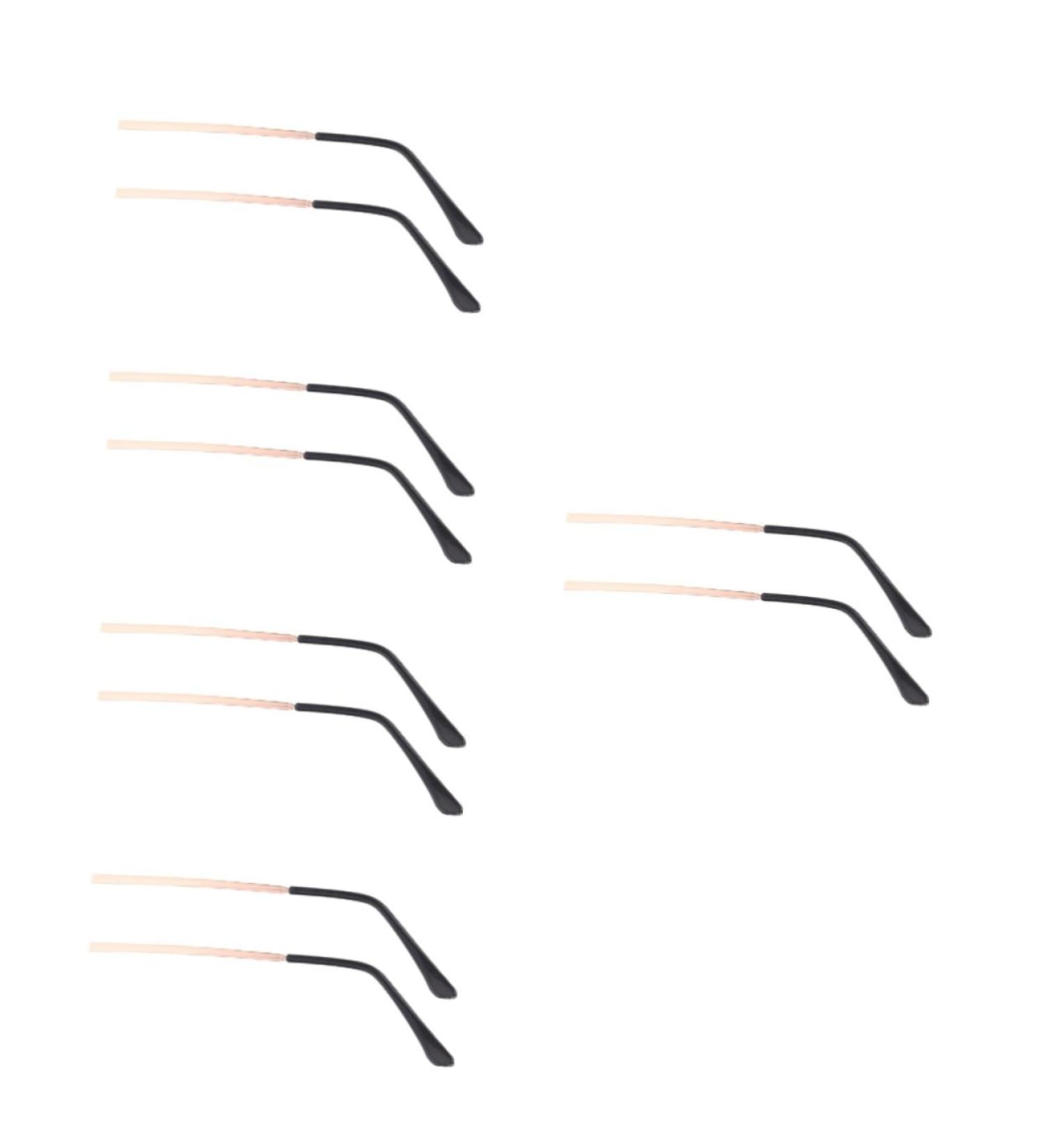 Gleavi Glasses Replacement Set - 5 Pairs Black Frame & Hinge Repair Bracket - Buy Online on GoSupps.com