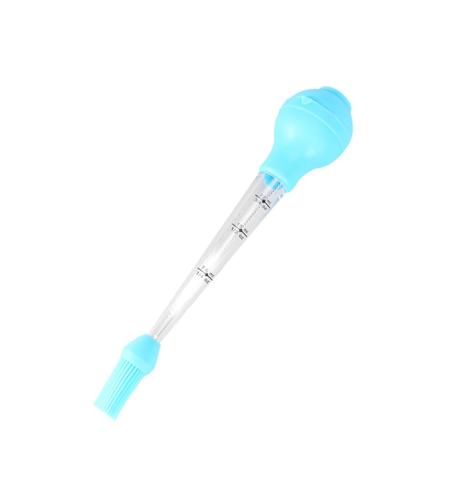 FELTECHELECTR 1 Set Oil Pump Grill Tool Food Brush Turkey Drip Oil Seasoning Tube Barbecue Tool Cleaning Brush Blue Size 1 - Buy Online on GoSupps.com