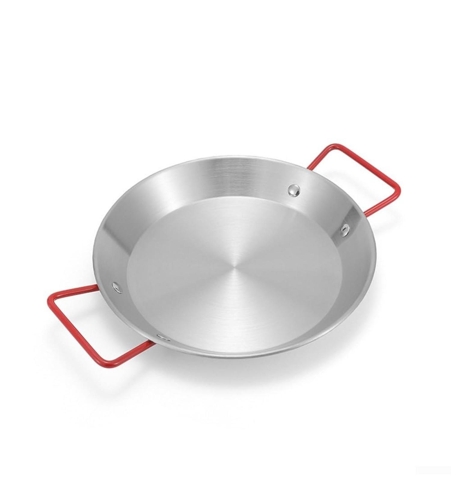 Silver handle Frying Pans Frying Pan Camping Stainless Steel Frying Pan Practical Chicken Pot Kitchen Seafood Pan kitchen utensils - Buy Online on GoSupps.com