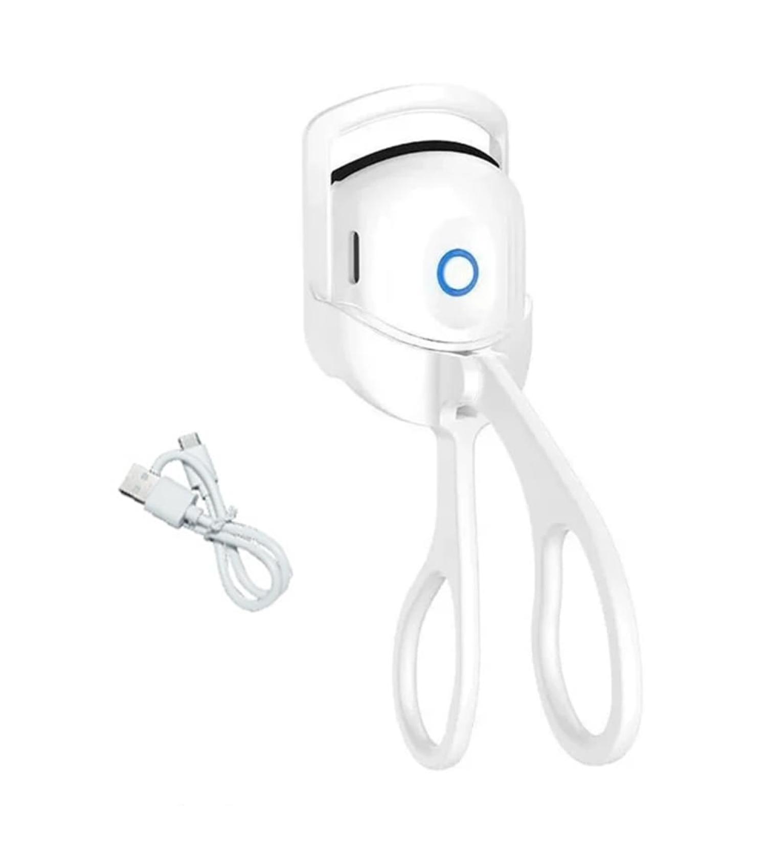 luxurious Electric Eyelash Curler USB Charging Model Fast Heating Portable Eye Lash Perm Lasting Curling Thermal Eyelash Clip A White - Buy Online on GoSupps.com