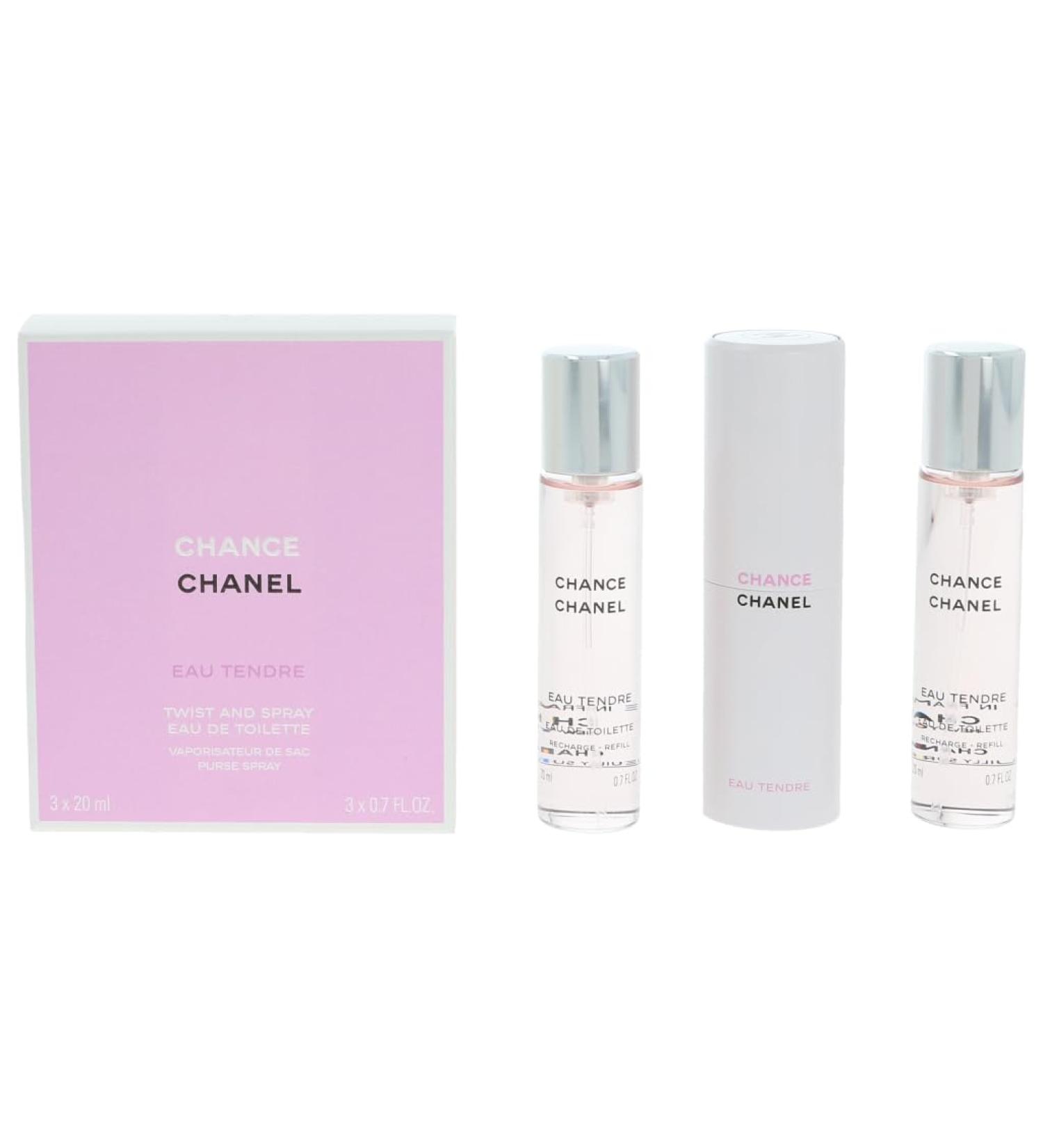 Chanel Chance Eau Tendre Twist & Spray Eau De Toilette 3x20ml/0.7oz Fruity Floral 0.7 Fl Oz (Pack of 3) - Buy Online on GoSupps.com