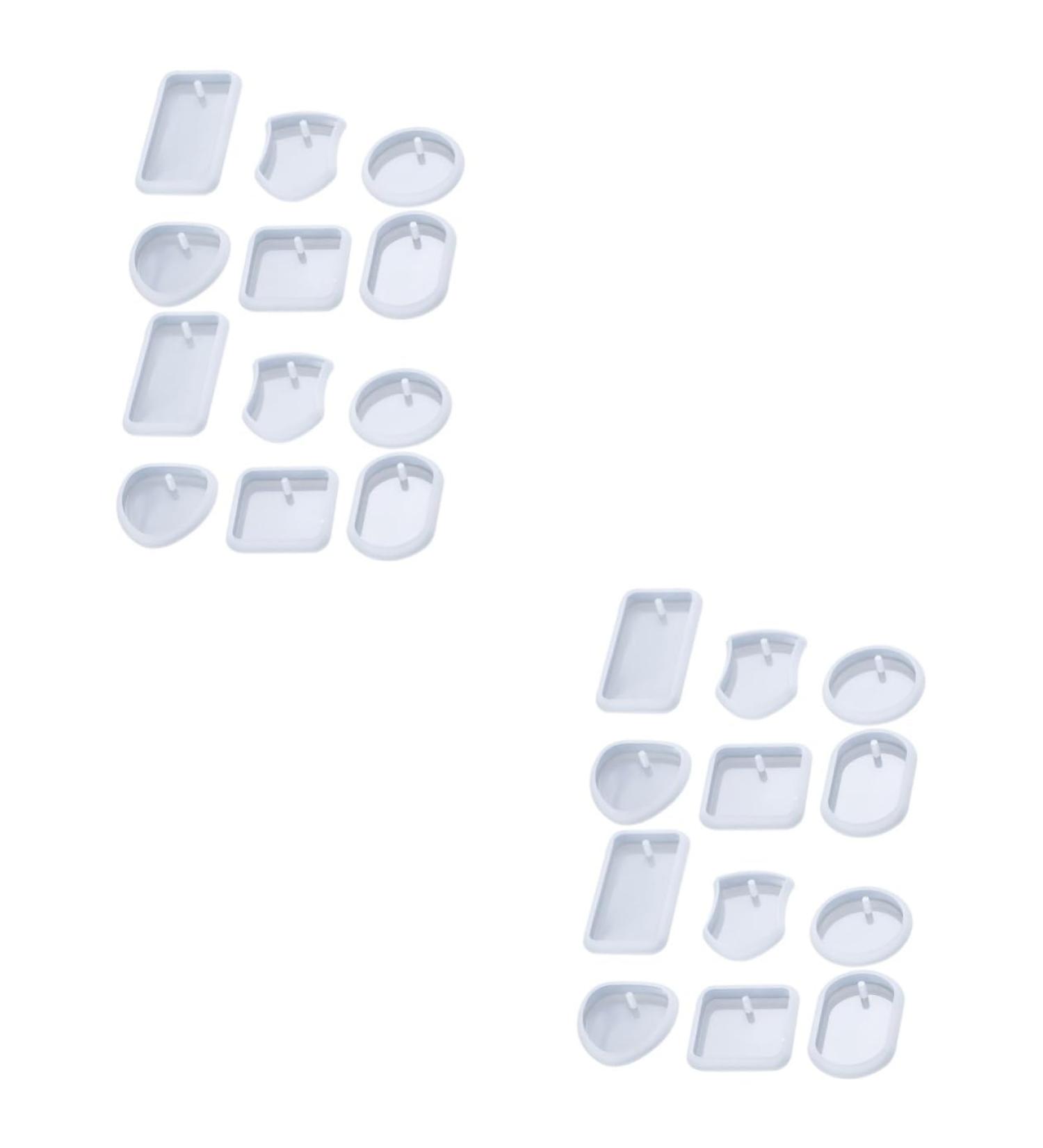 COHEALI 24 Pcs Keychain Mold Molds for Resin Earrings Clay Molds Dice Molds Resin Molds for Diy Square Charm As Shownx2pcs mediumx2pcs - Buy Online on GoSupps.com