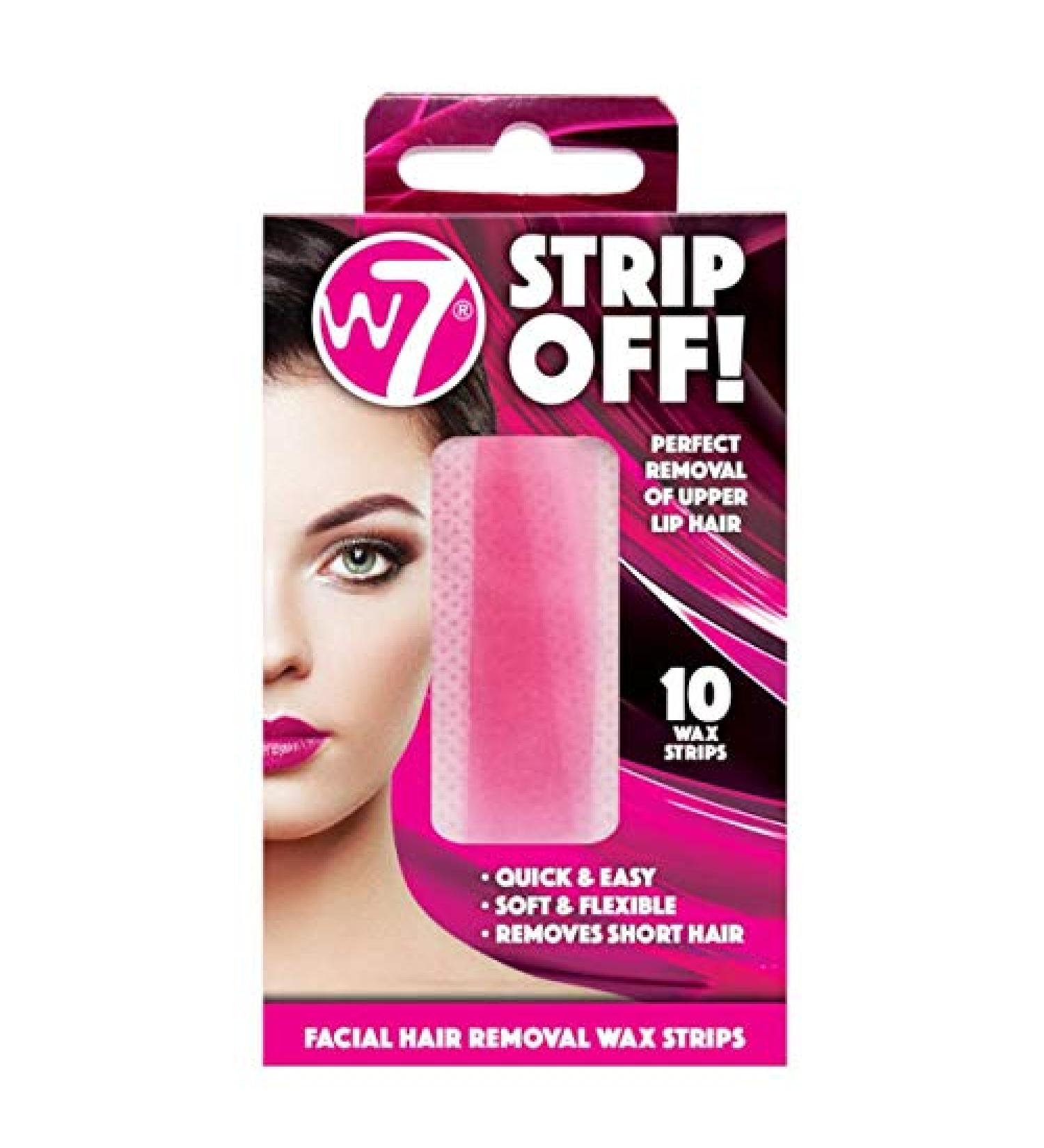 W7 Bandes de cire pour pilation du visage Strip Off!