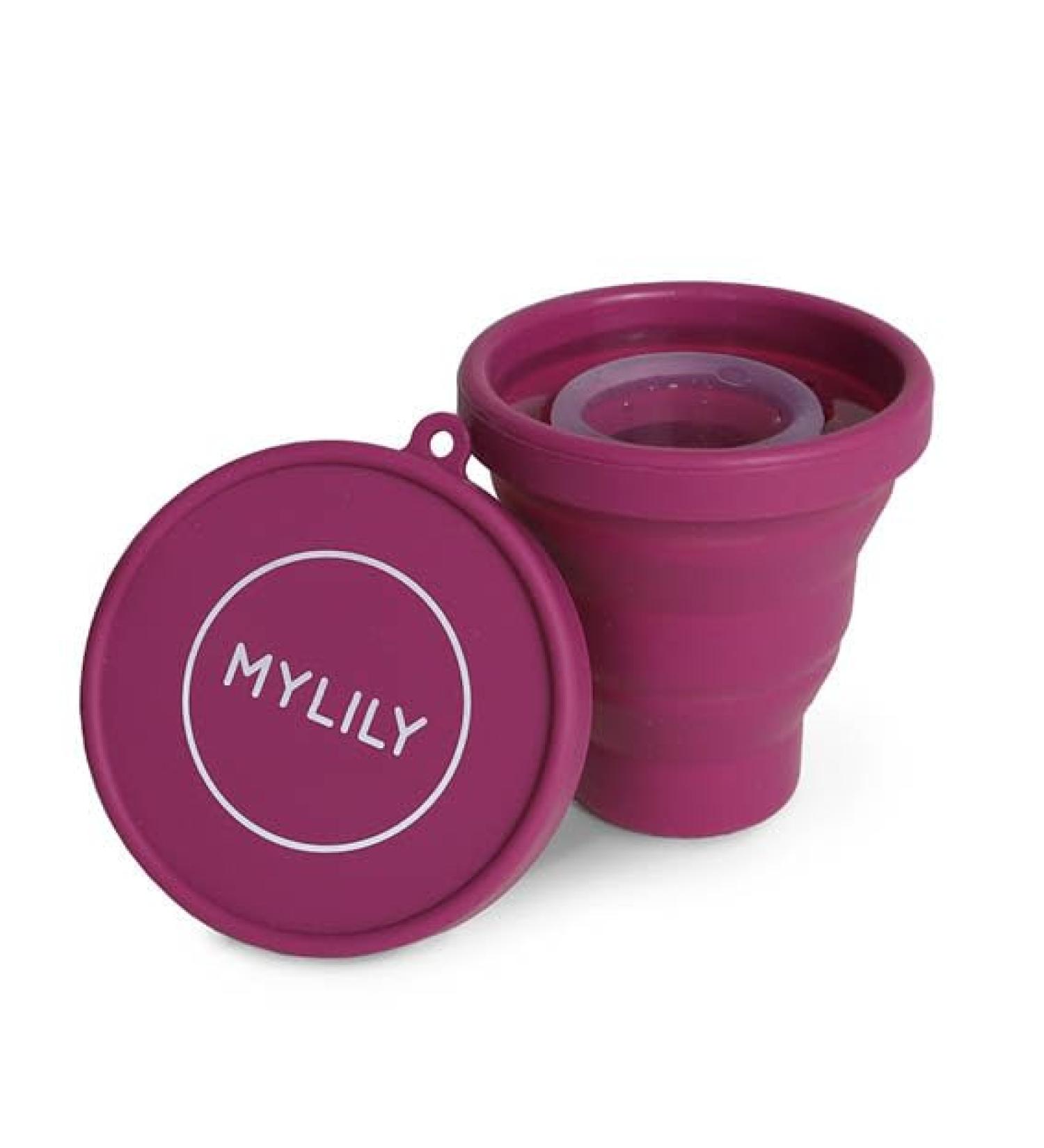 Mylily Menstrual Cup Steriliser - Foldable Microwave Cleaner for All Types of Menstrual Cups | 100% Medical Silicone | Berry Color - Buy Online on GoSupps.com