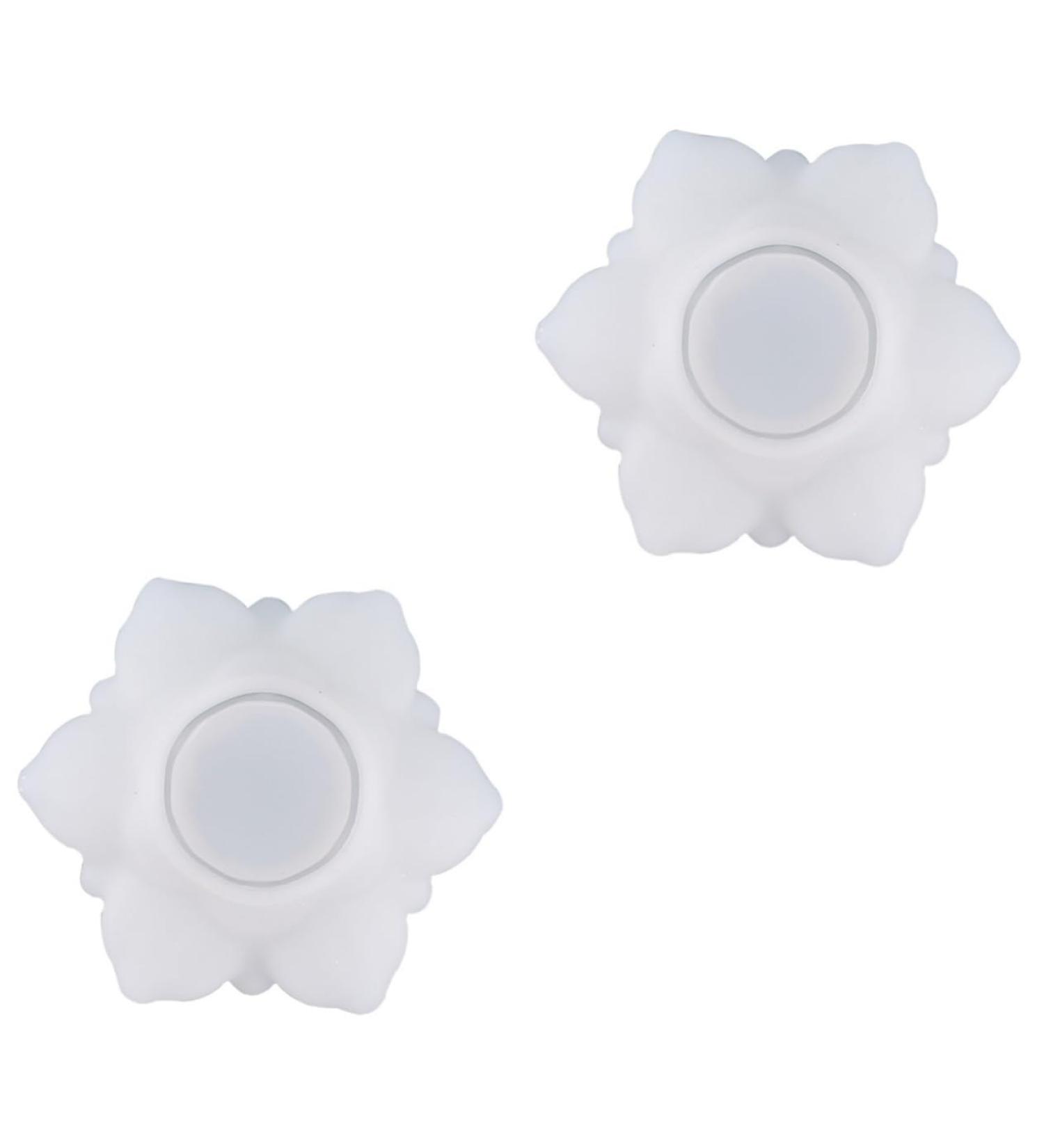 NUOBESTY 2pcs Container Silicone Storage Diy Tool Handmade Crystal Flower White Epoxy Casting Mold Making Whitex2pcs 4.4X12.5CMx2pcs - Buy Online on GoSupps.com